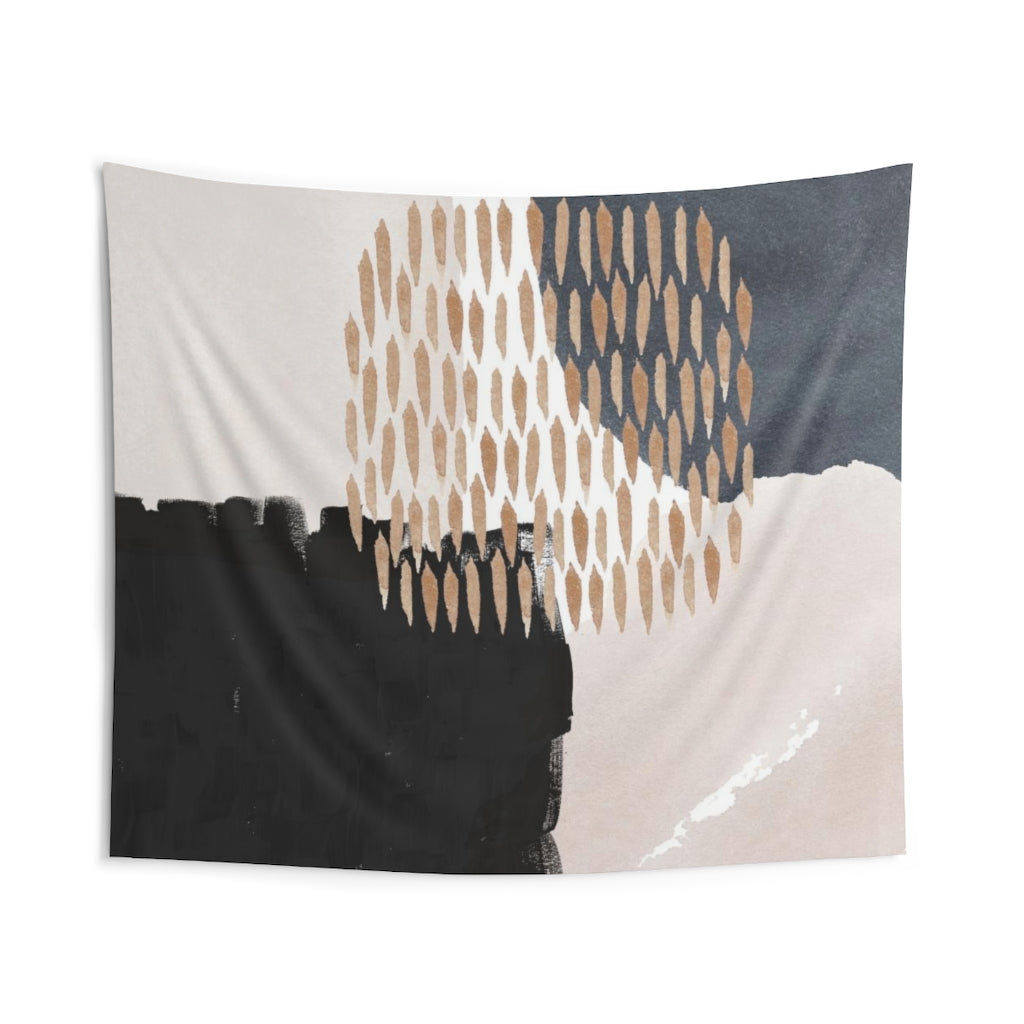 Abstract Tapestry | Beige Black Brown