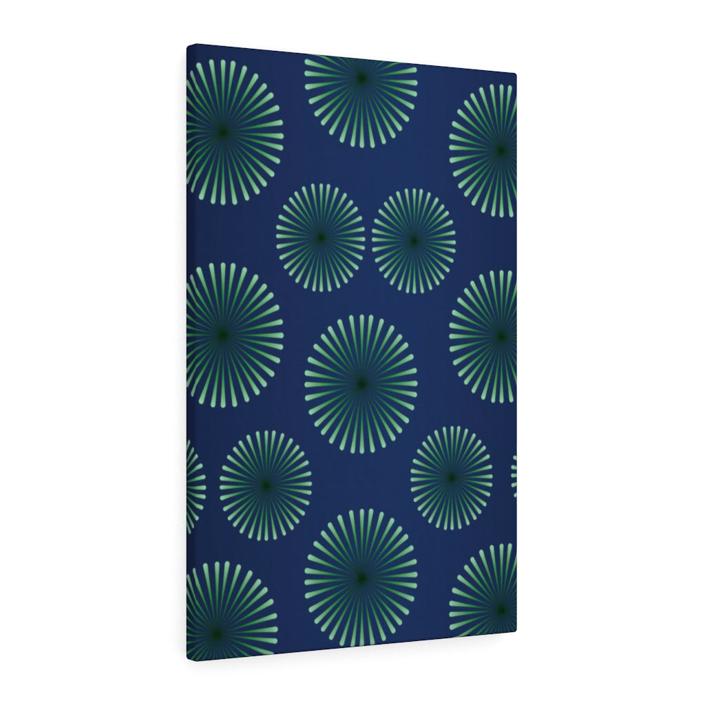 GEOMETRIC CANVAS ART | Blue Green Circles