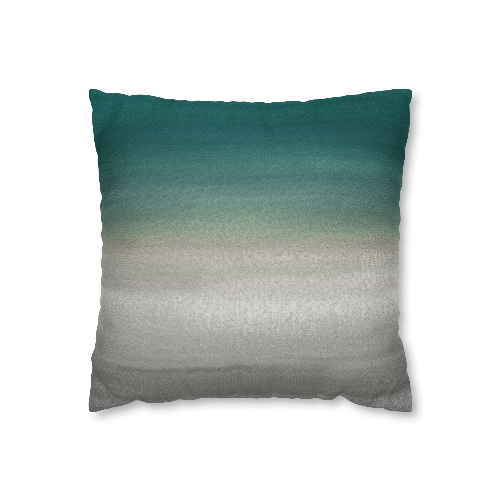 Abstract Boho Pillow Cover | Green Grey Gradient