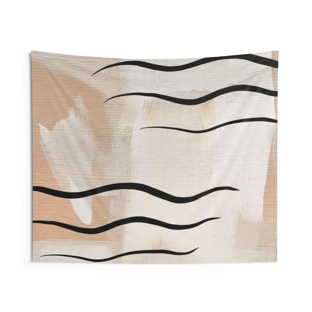 Abstract Tapestry | Yellow Black Beige