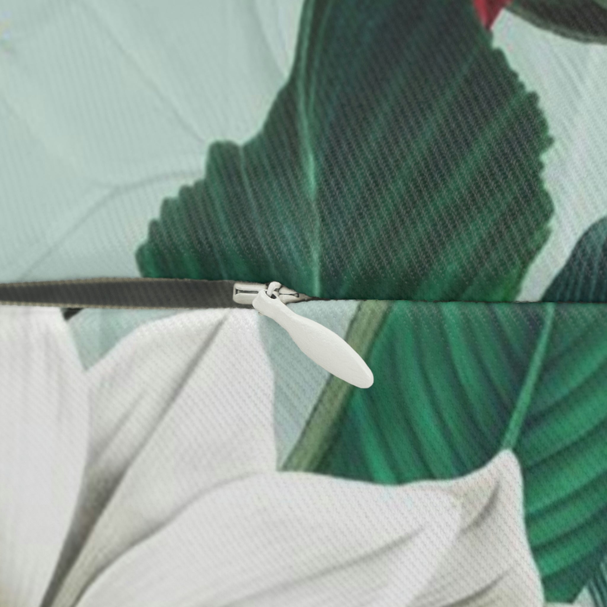 Boho Lumbar Pillow | Floral Green Red, Jungle