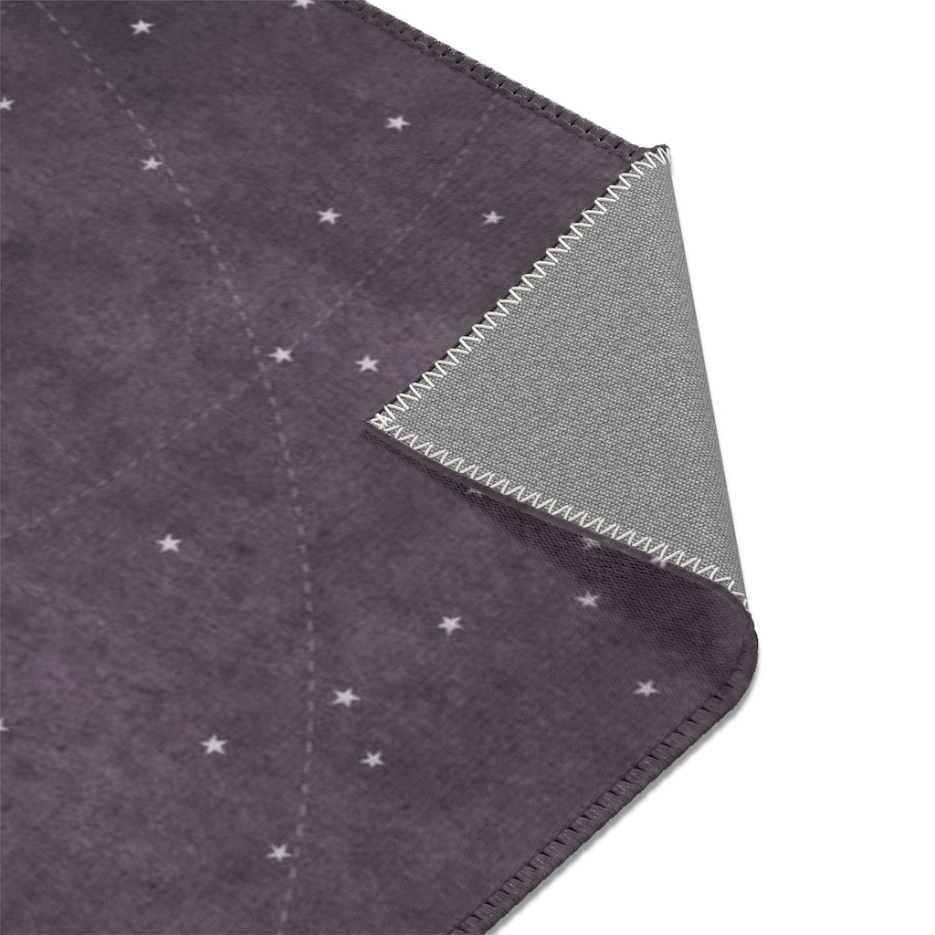 Celestial Boho Area Rug | Star Map Plum Purple