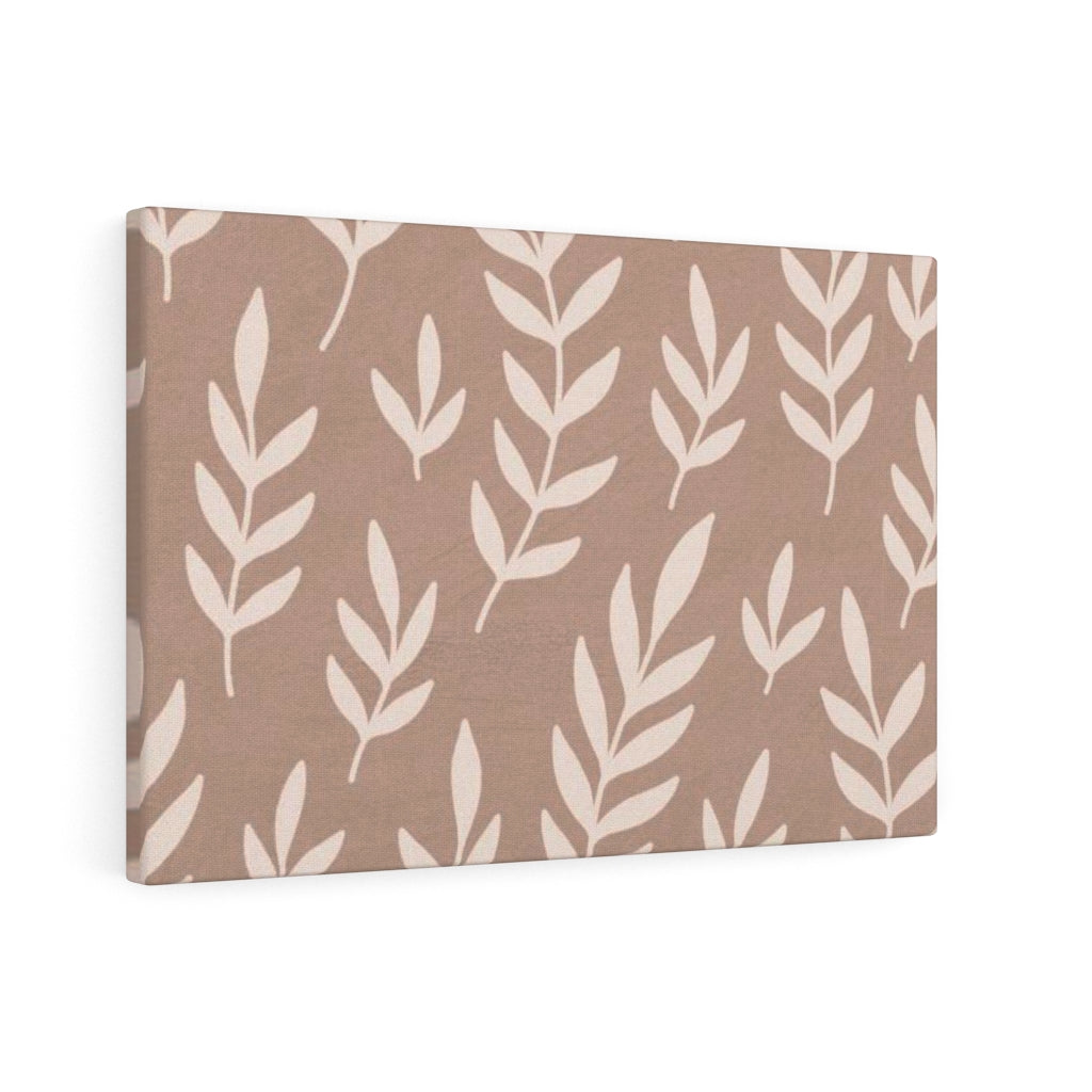 FLORAL WALL CANVAS ART | Beige Leaves