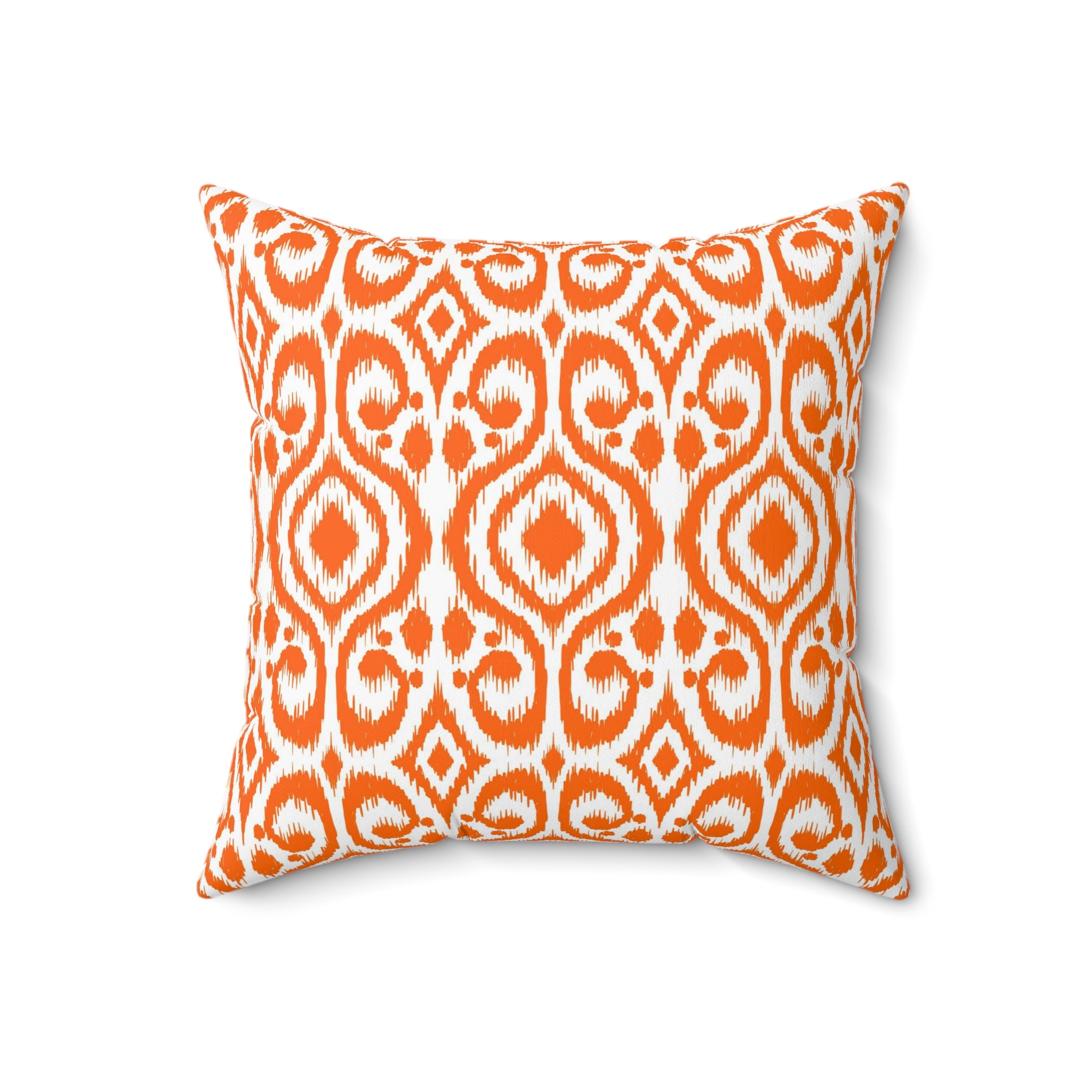 Folklore Pillow Cover | Orange White Tribal