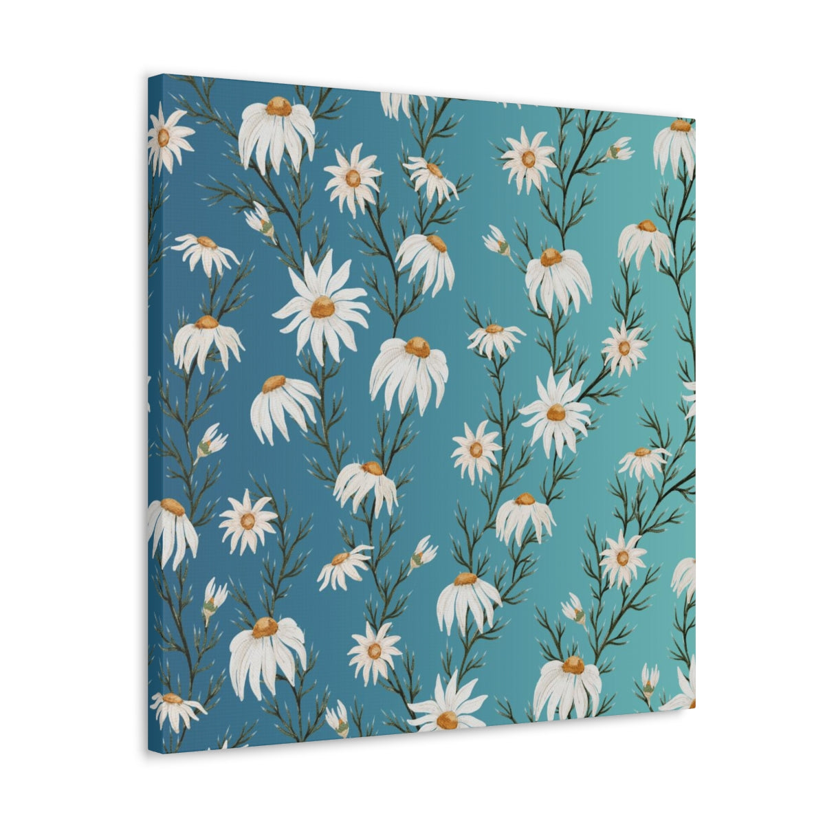 Floral Wall Canvas Print | Daisies Dreams