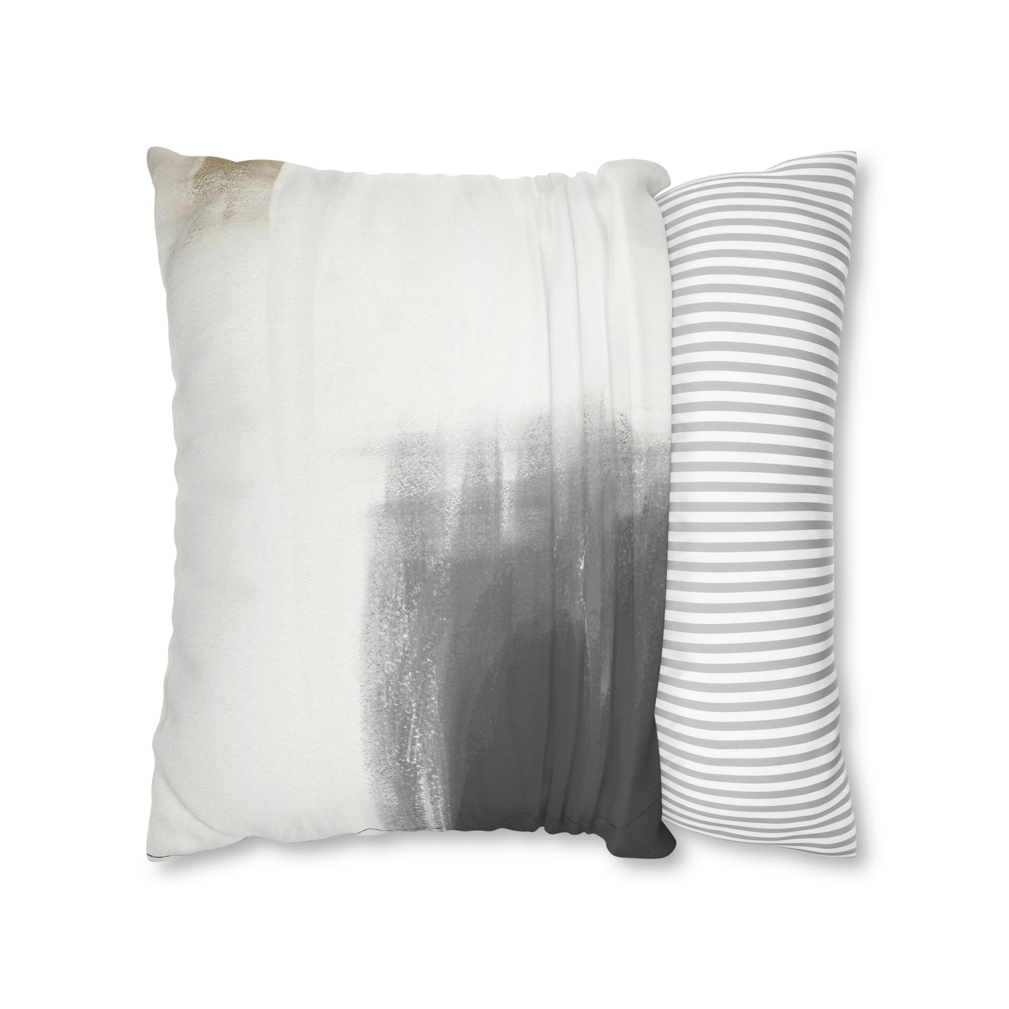 Abstract Boho Pillow Cover | Grey White