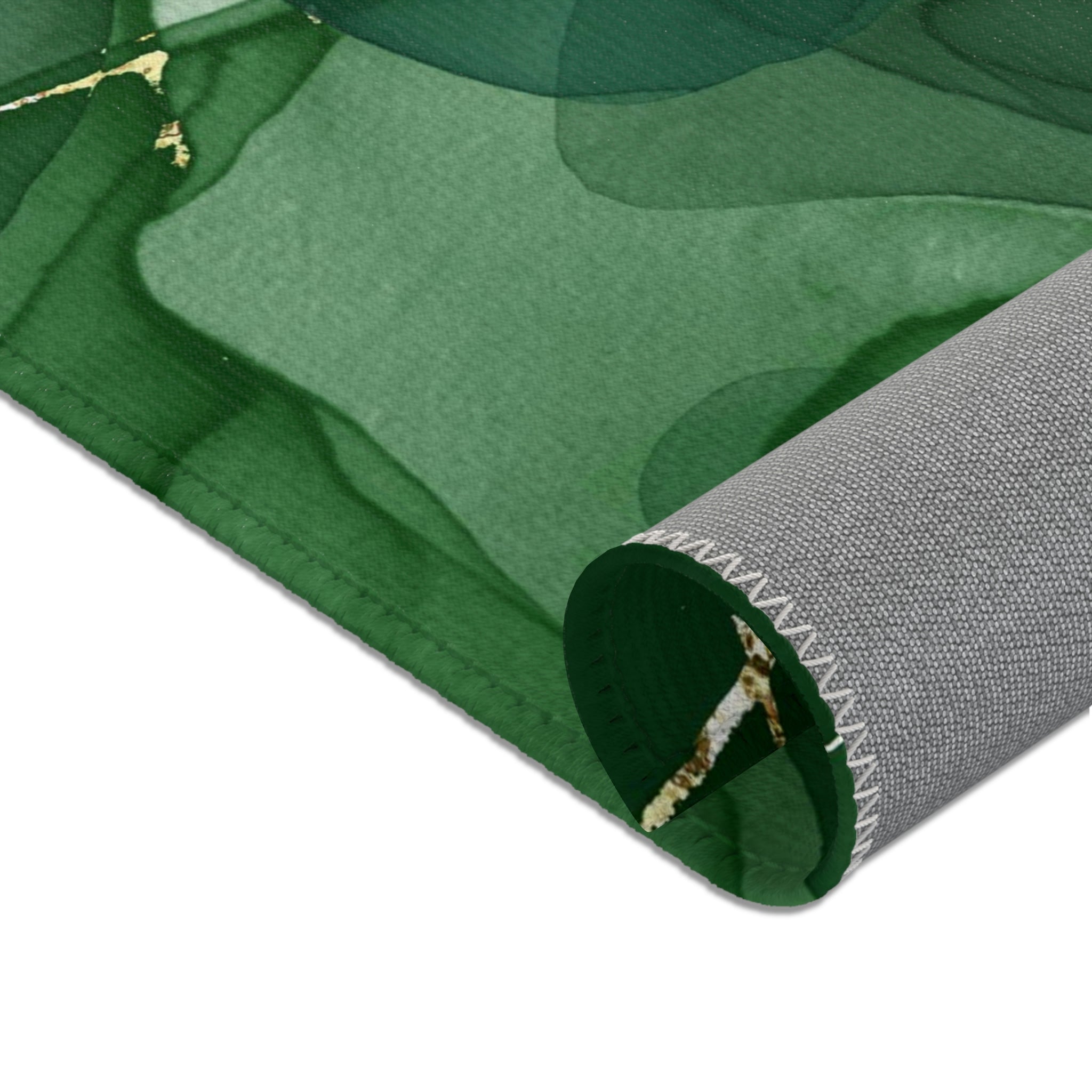Green Abstract Area Rug | Emerald Jade