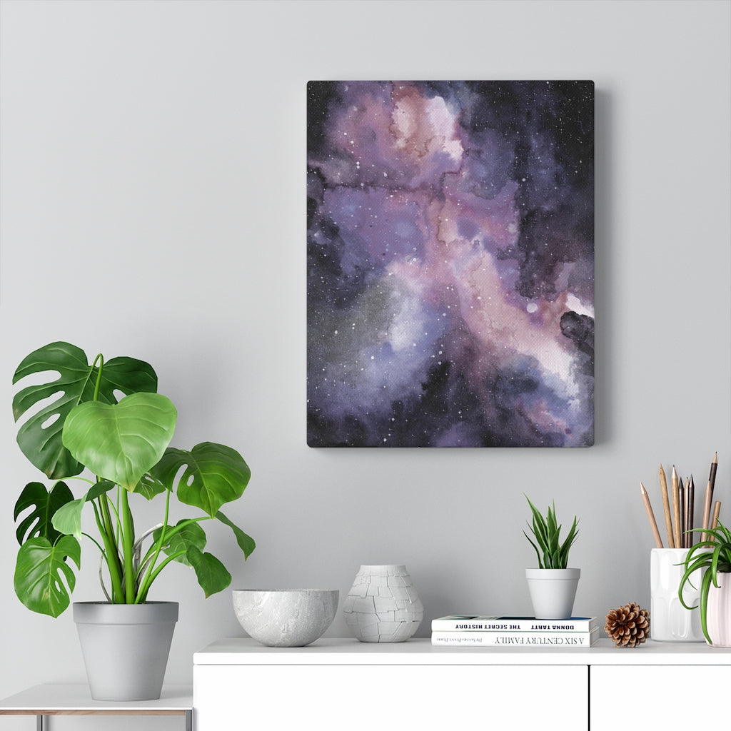 MYSTICAL WALL CANVAS ART | Black Purple Pink White