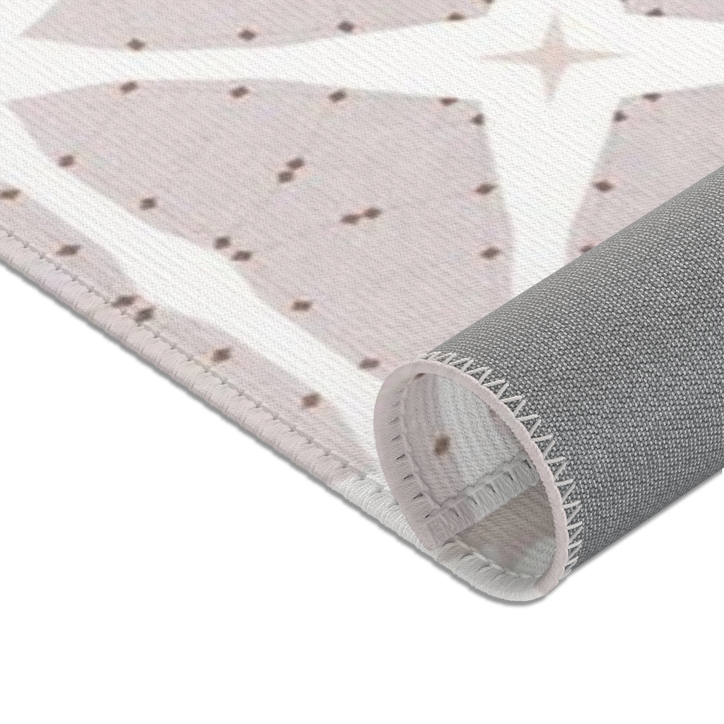 Geometric Area Rug | Beige Cream Pattern