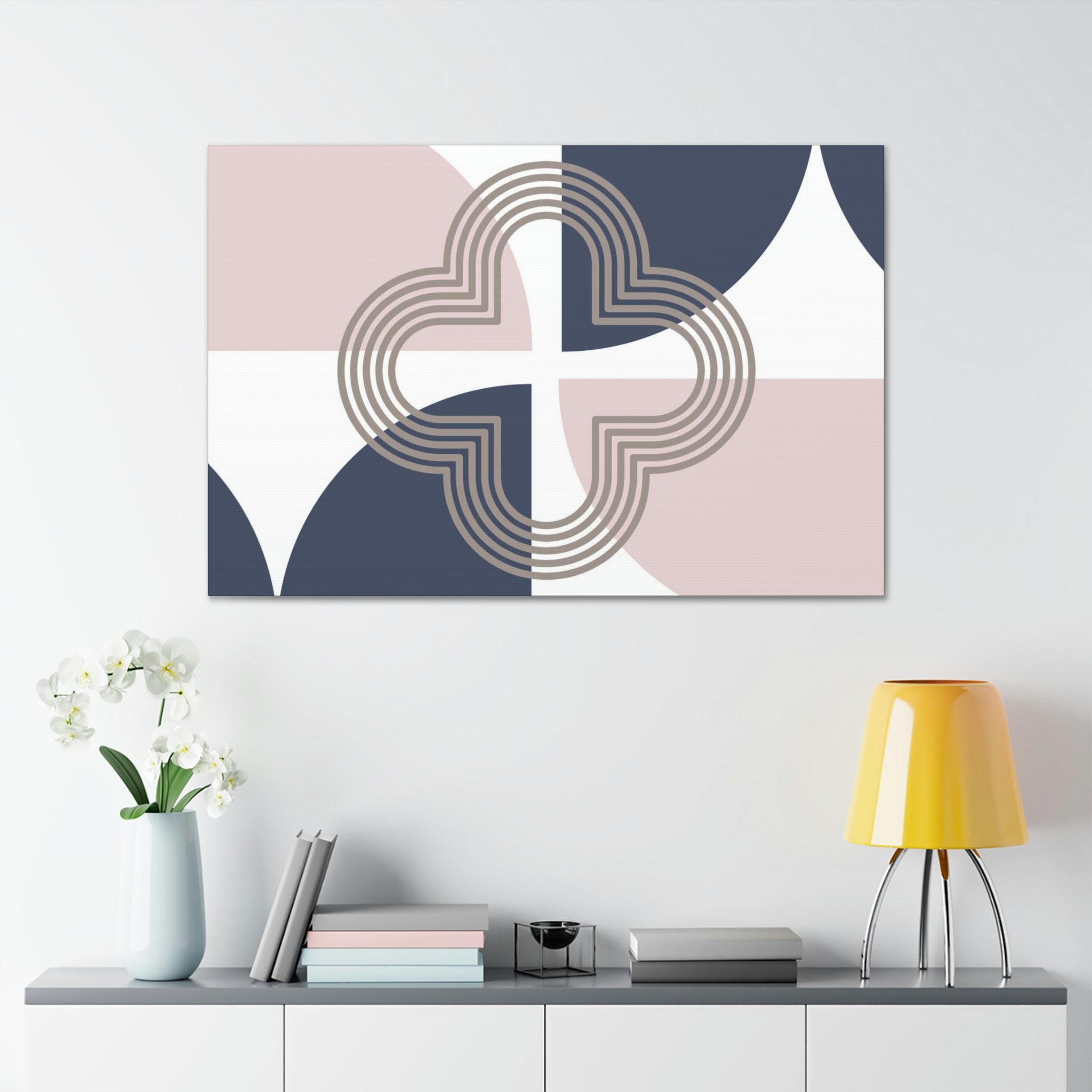Mid Century Canvas Wall Art | Geometric