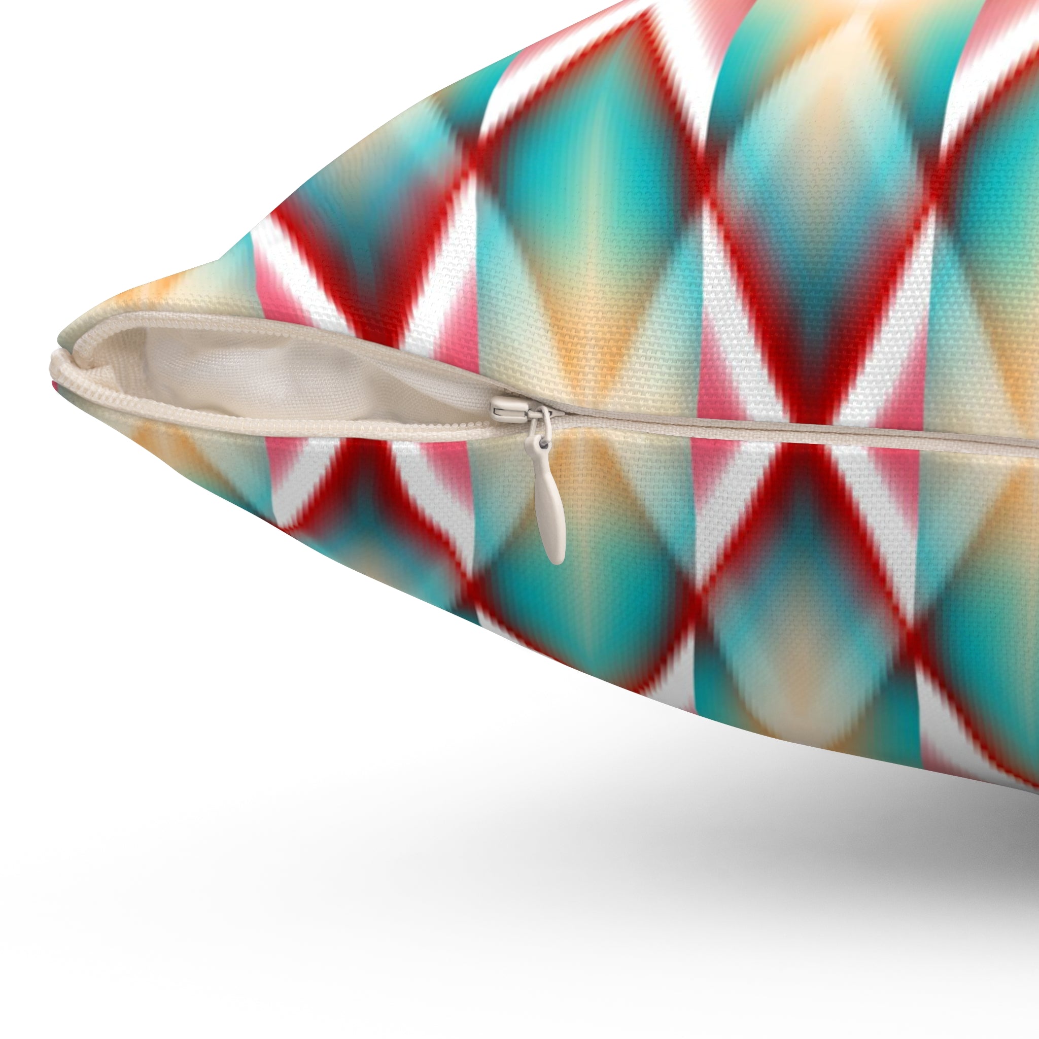 Folklore Pillow Cover | Red Teal Tribal