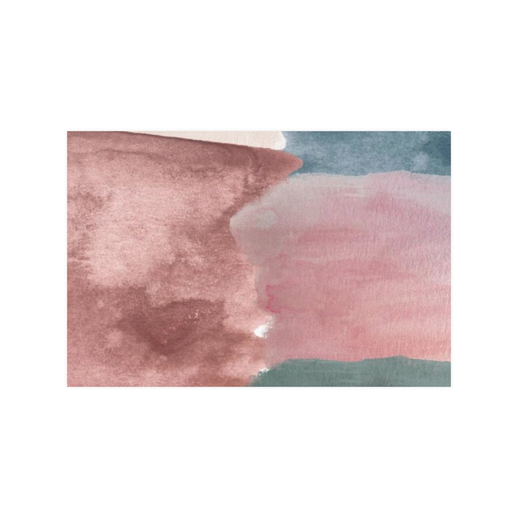 Abstract Boho Art Prints | Beige Green Sky Blue