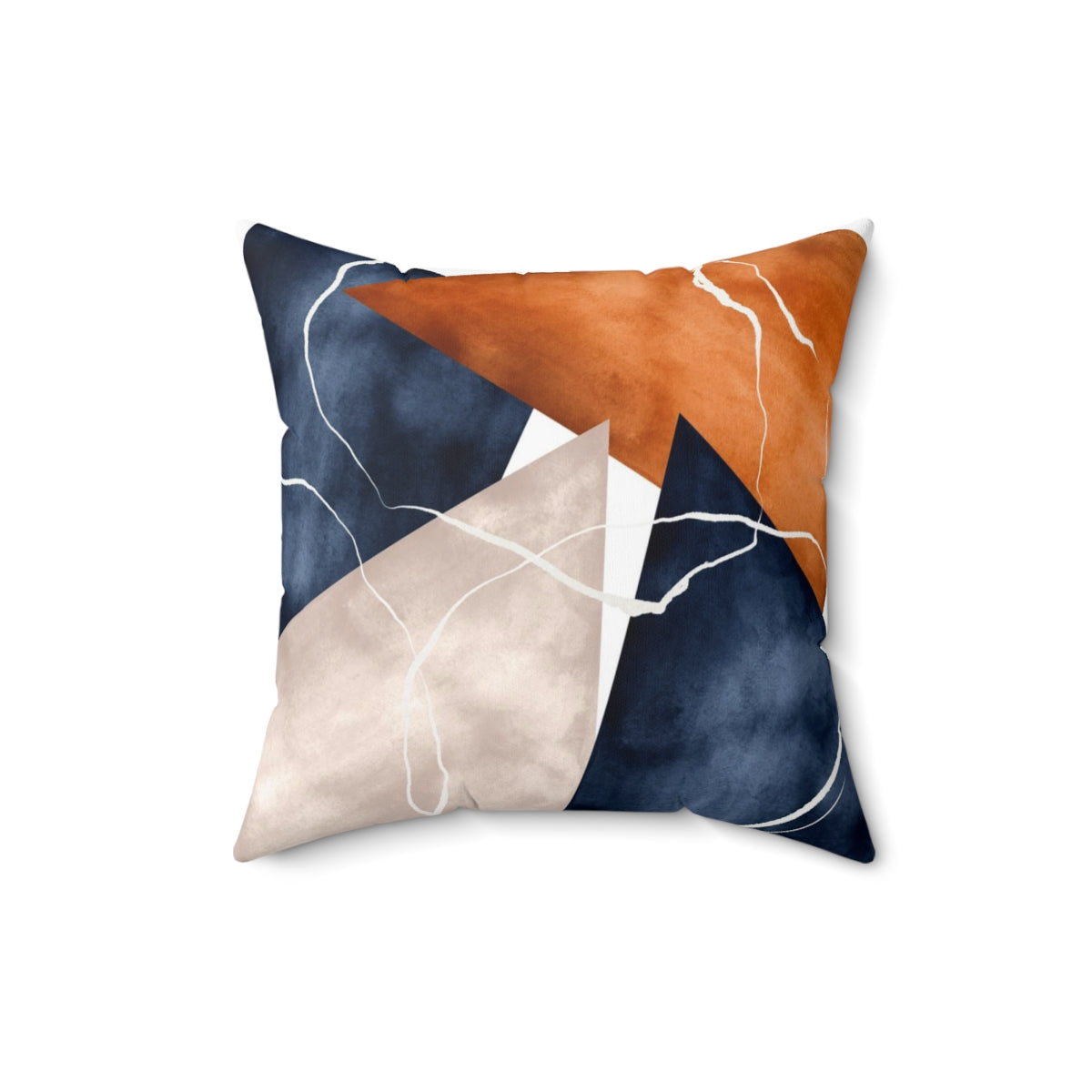 Abstract Pillow Cover | Rust Navy