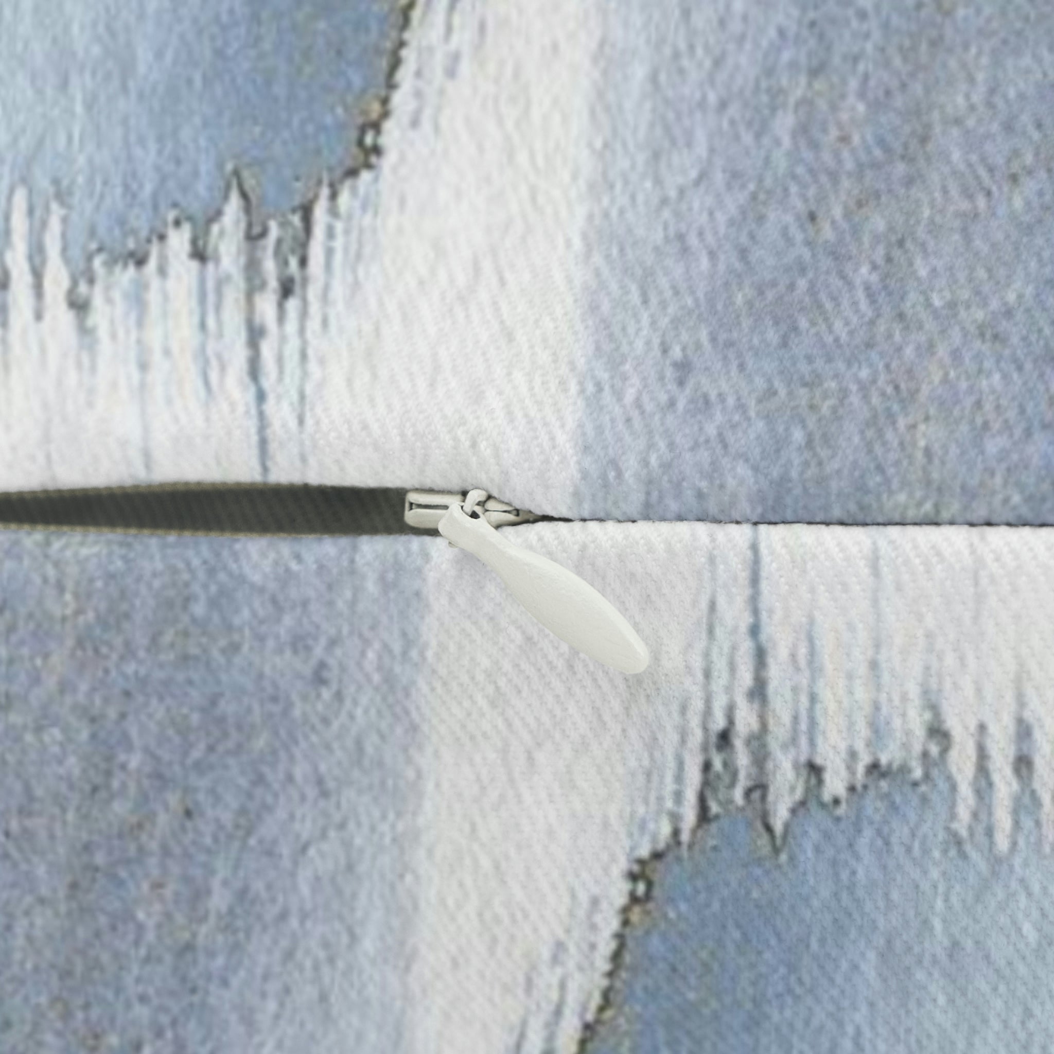 Abstract Lumbar Pillow | Denim Blue Ombre