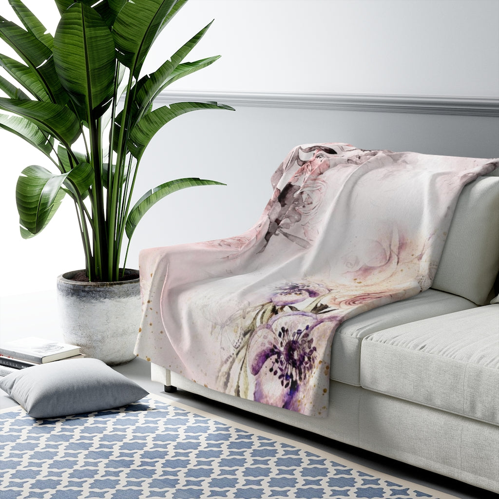 sherpa fleece throw blanket
