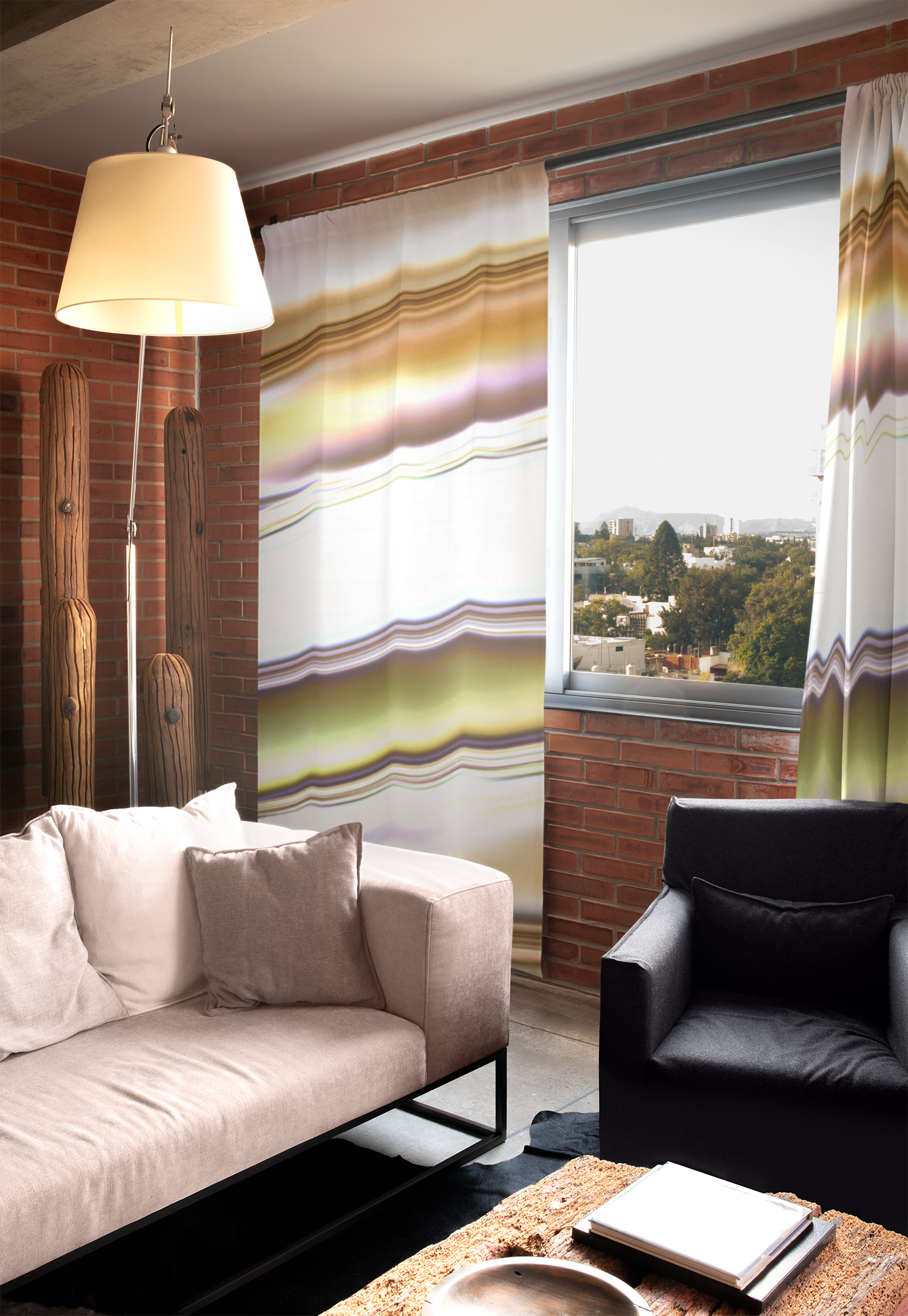 modern abstract, unique window curtains