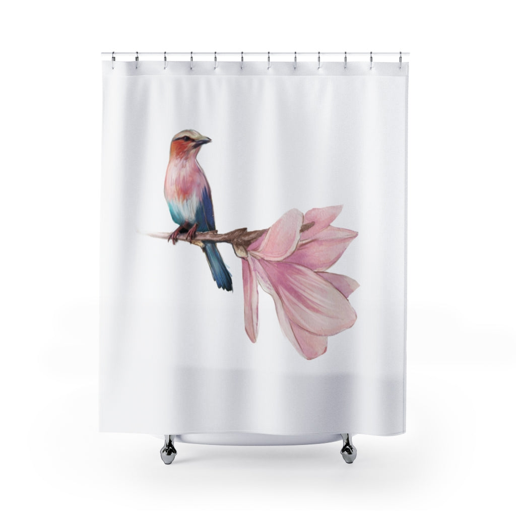 modern boho fabric shower curtain