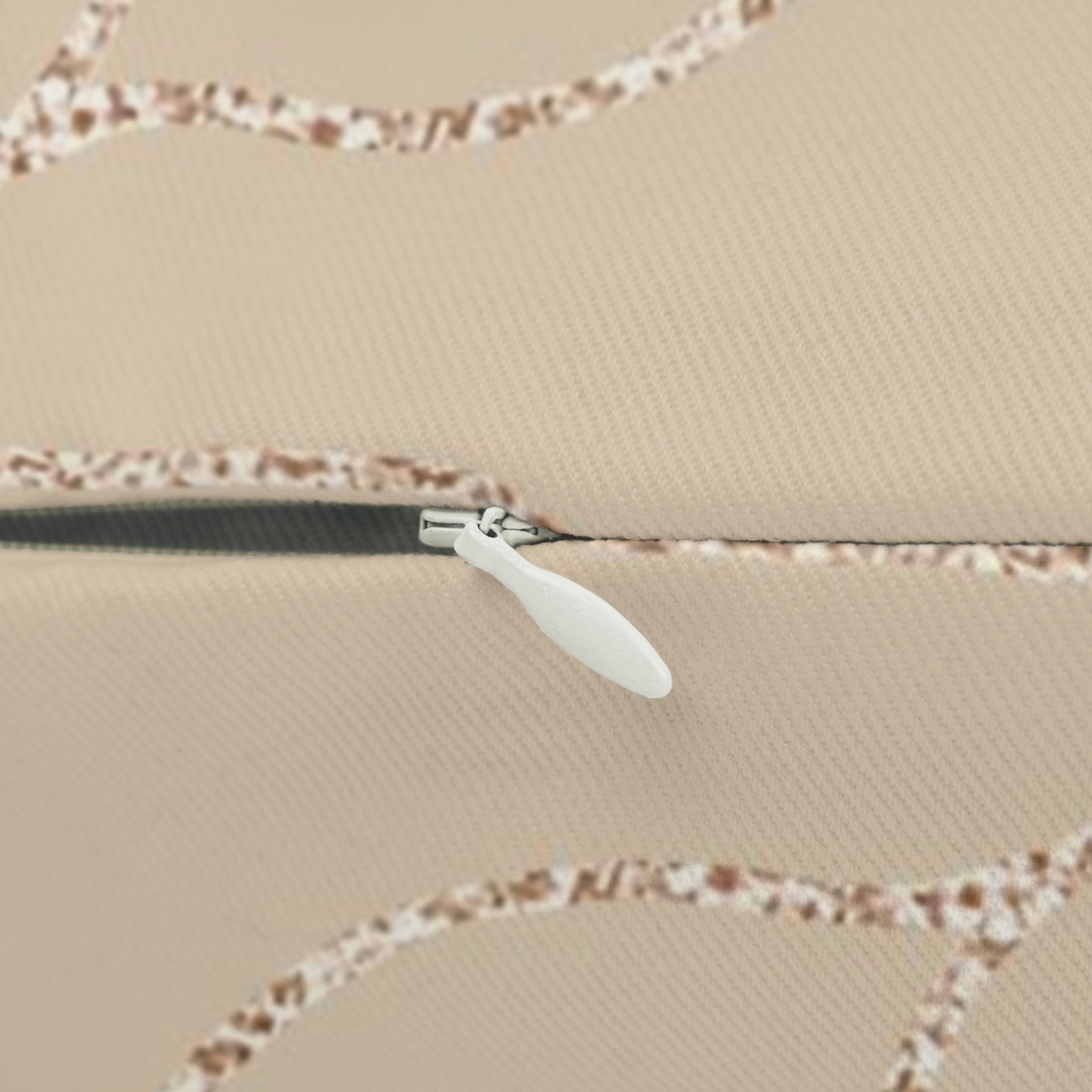 Abstract Lumbar Pillow | Black Rust Beige