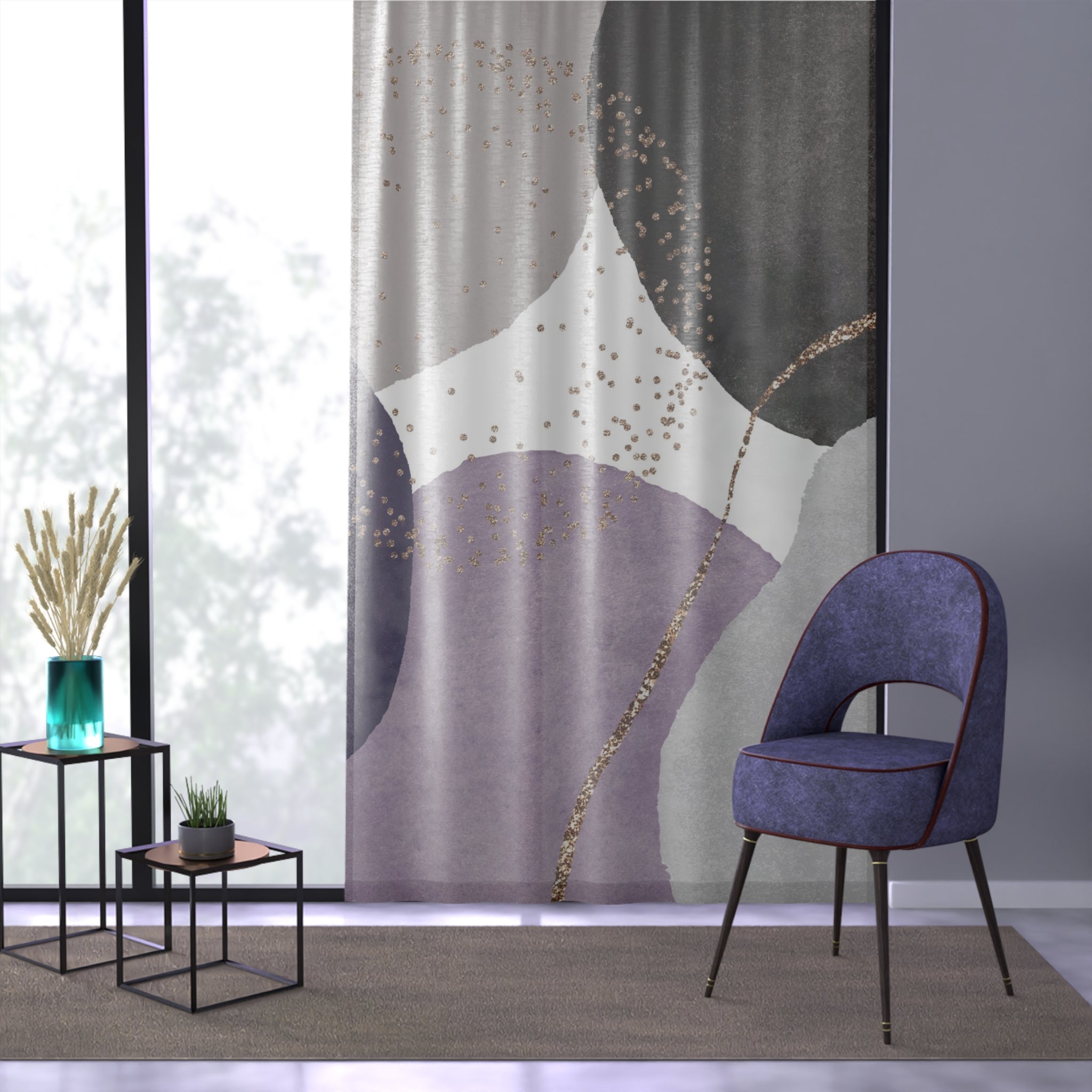 sheer modern window curtain
