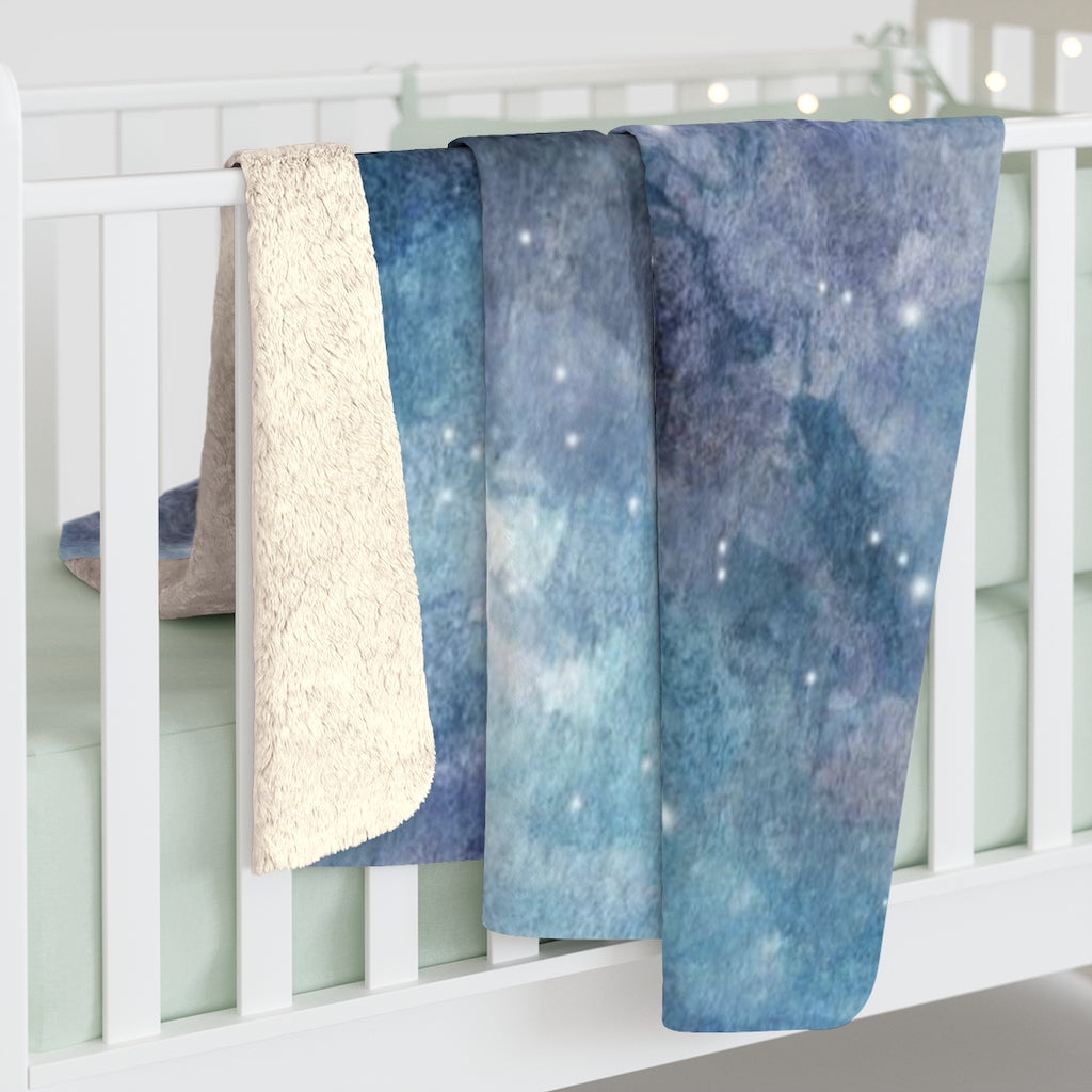 Celestial Sky Comfy Blanket | Blue Navy Ombre
