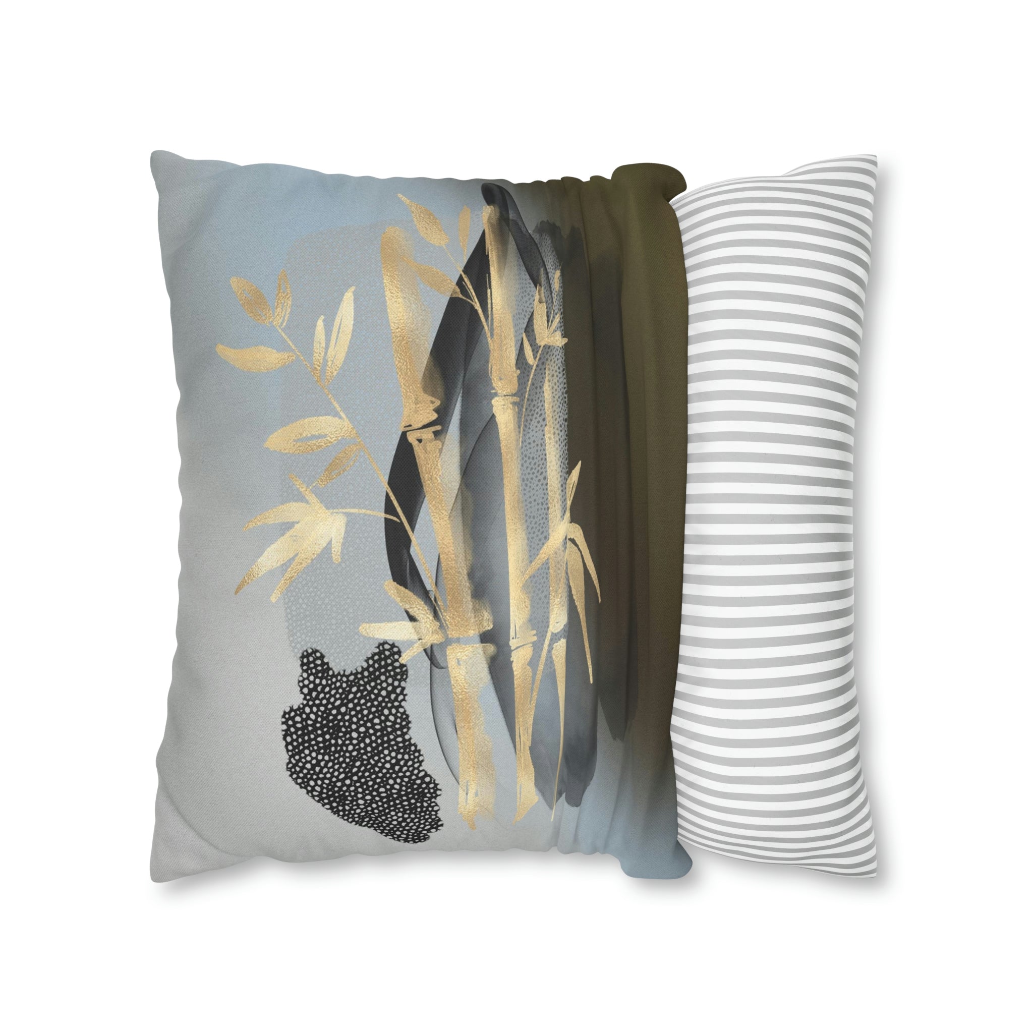 Abstract Boho Pillow Cover | Gold Bamboo