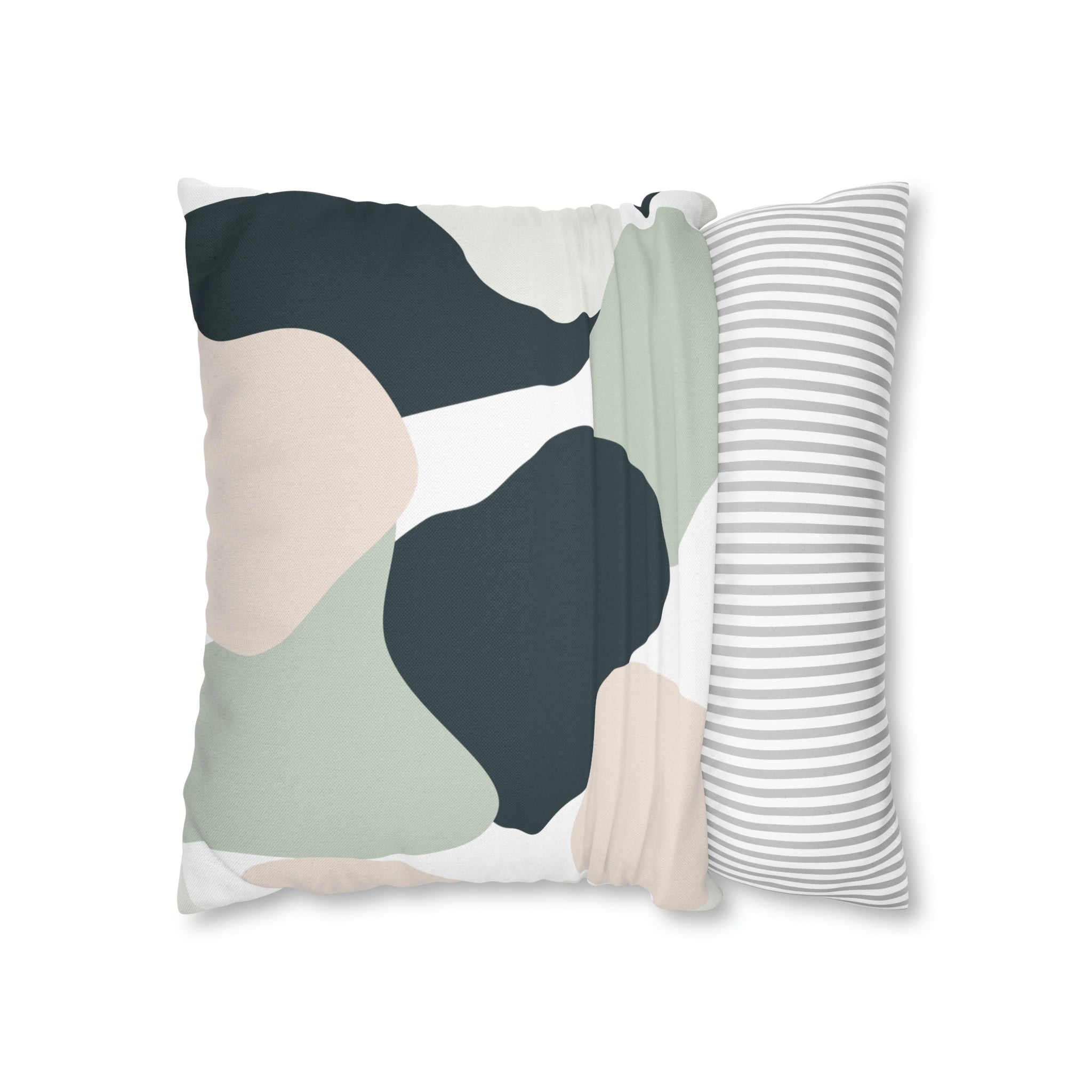 Abstract Pillow Cover | Sage Green, Blush Pink