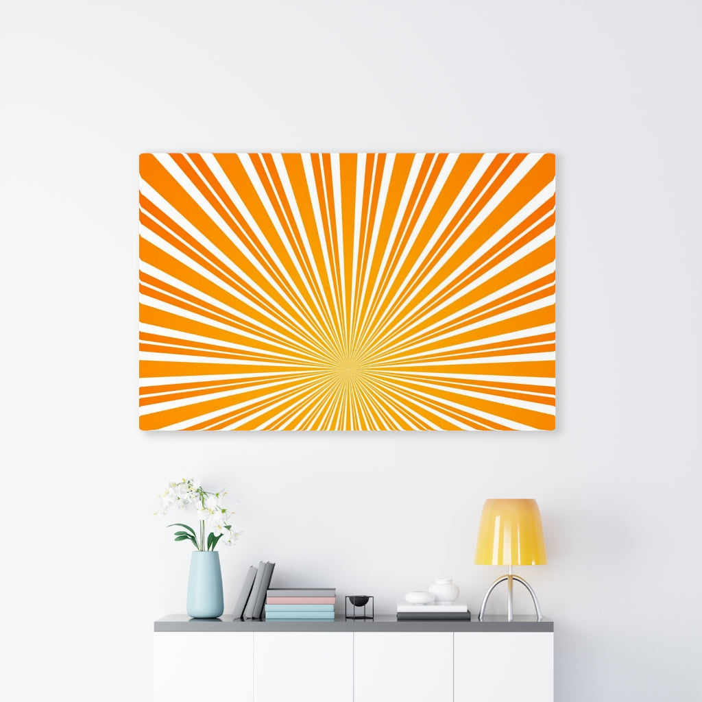 RETRO WALL CANVAS ART | Yellow Orange White