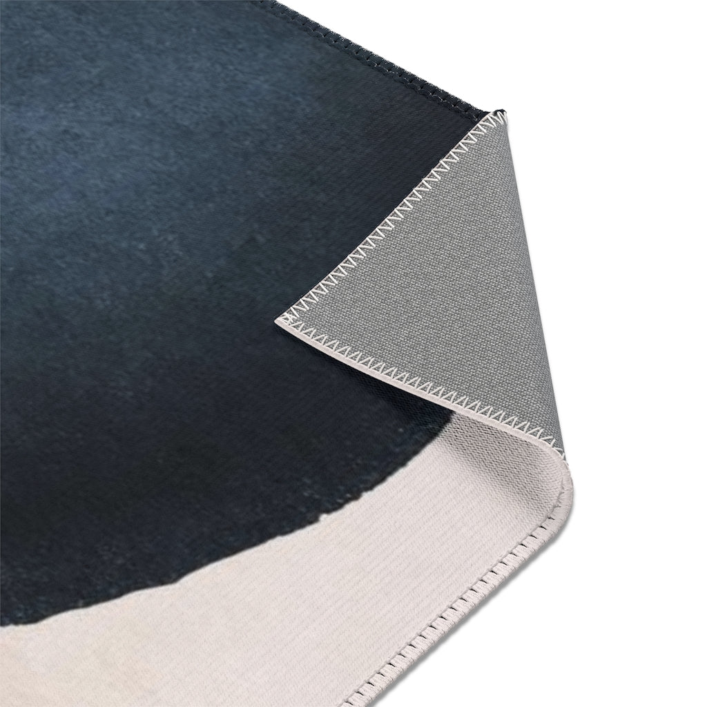 Abstract Area Rug | Brown Navy Cream