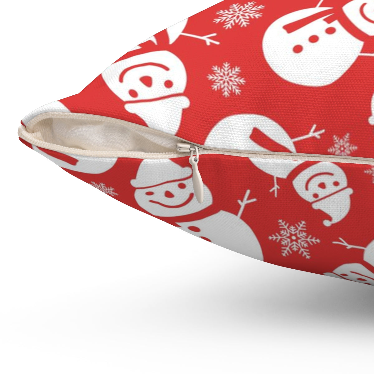 Scandi Nordic Boho Square Pillow Cover | Red White Folk Birds