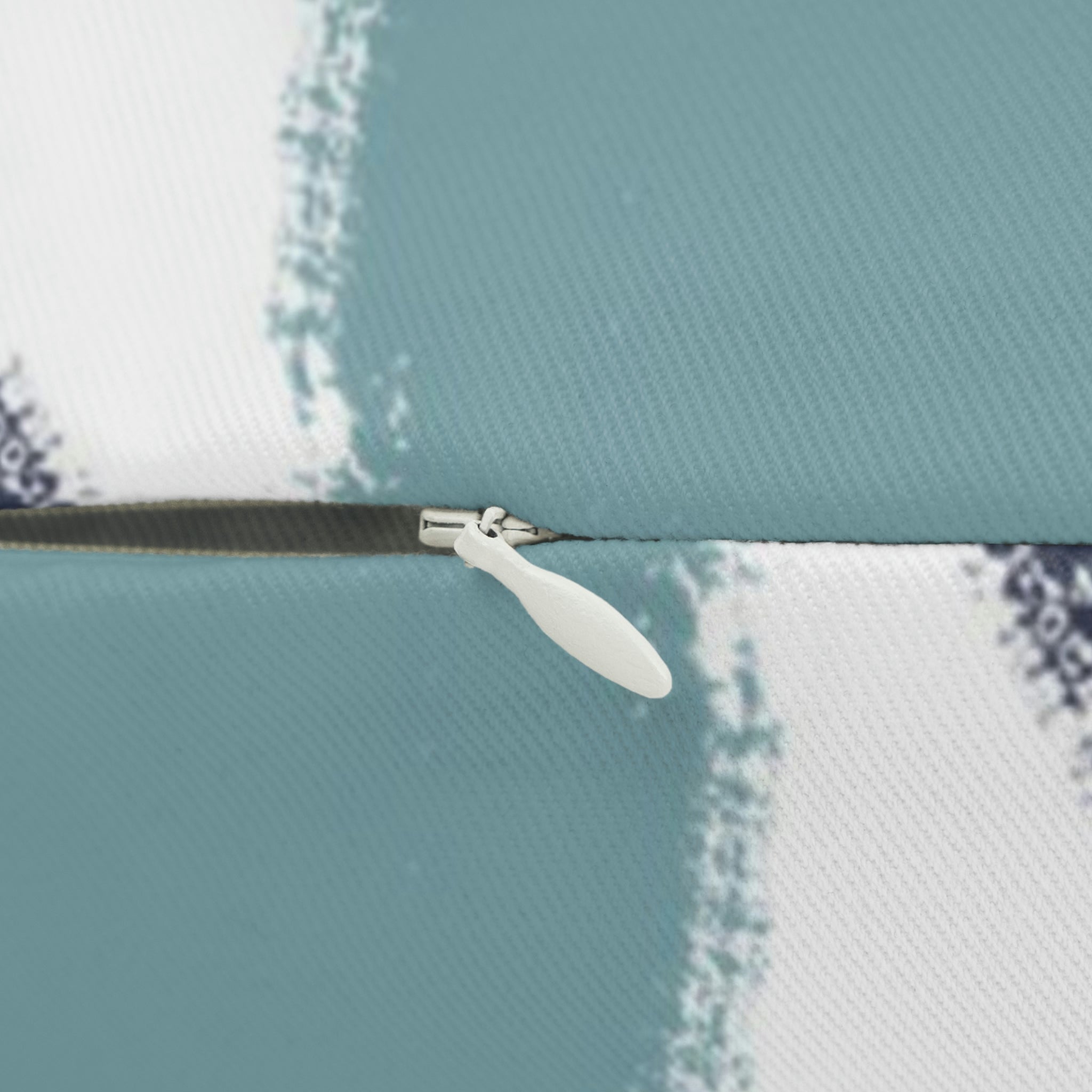 Abstract Lumbar Pillow | Navy Teal White