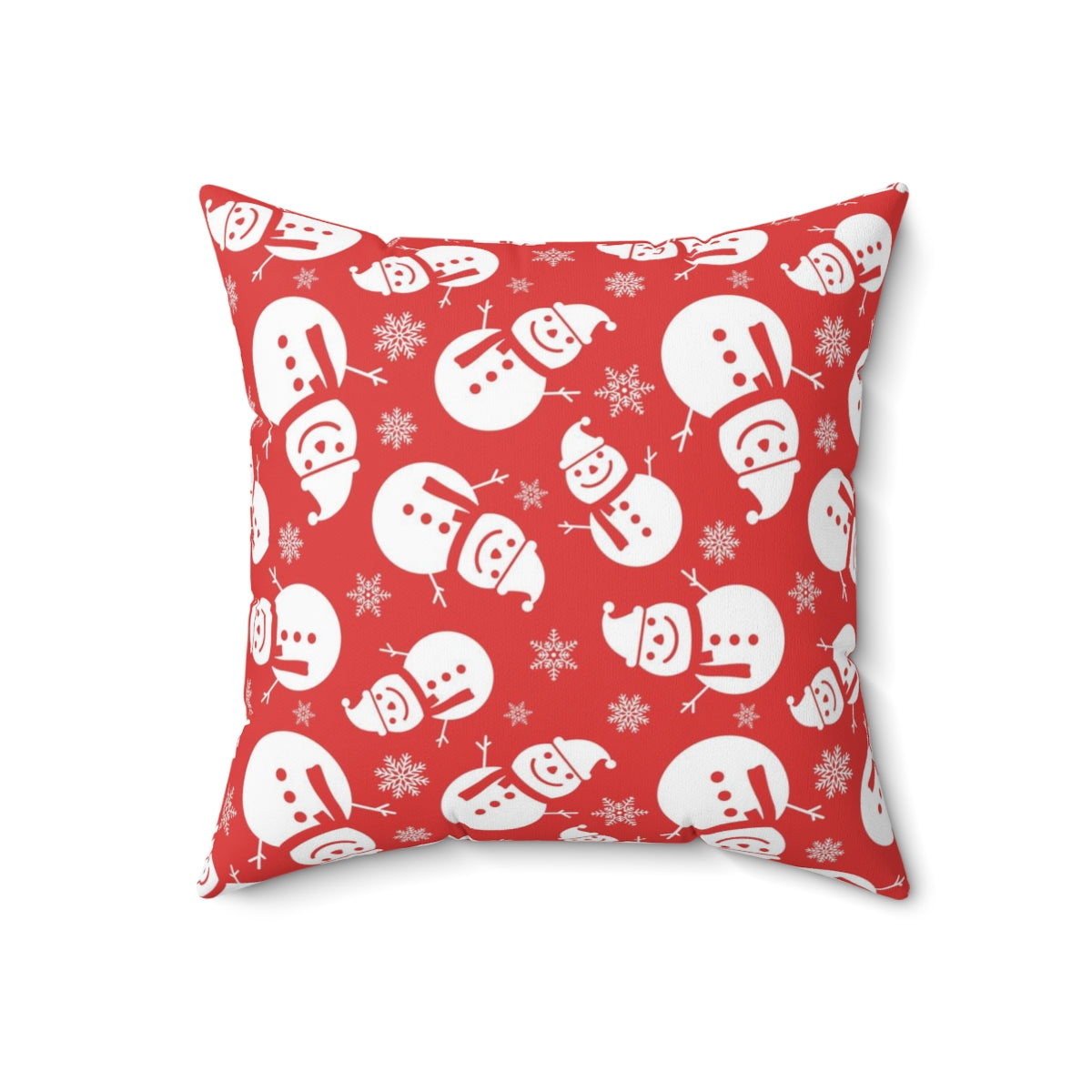 Scandi Nordic Boho Square Pillow Cover | Red White Folk Birds