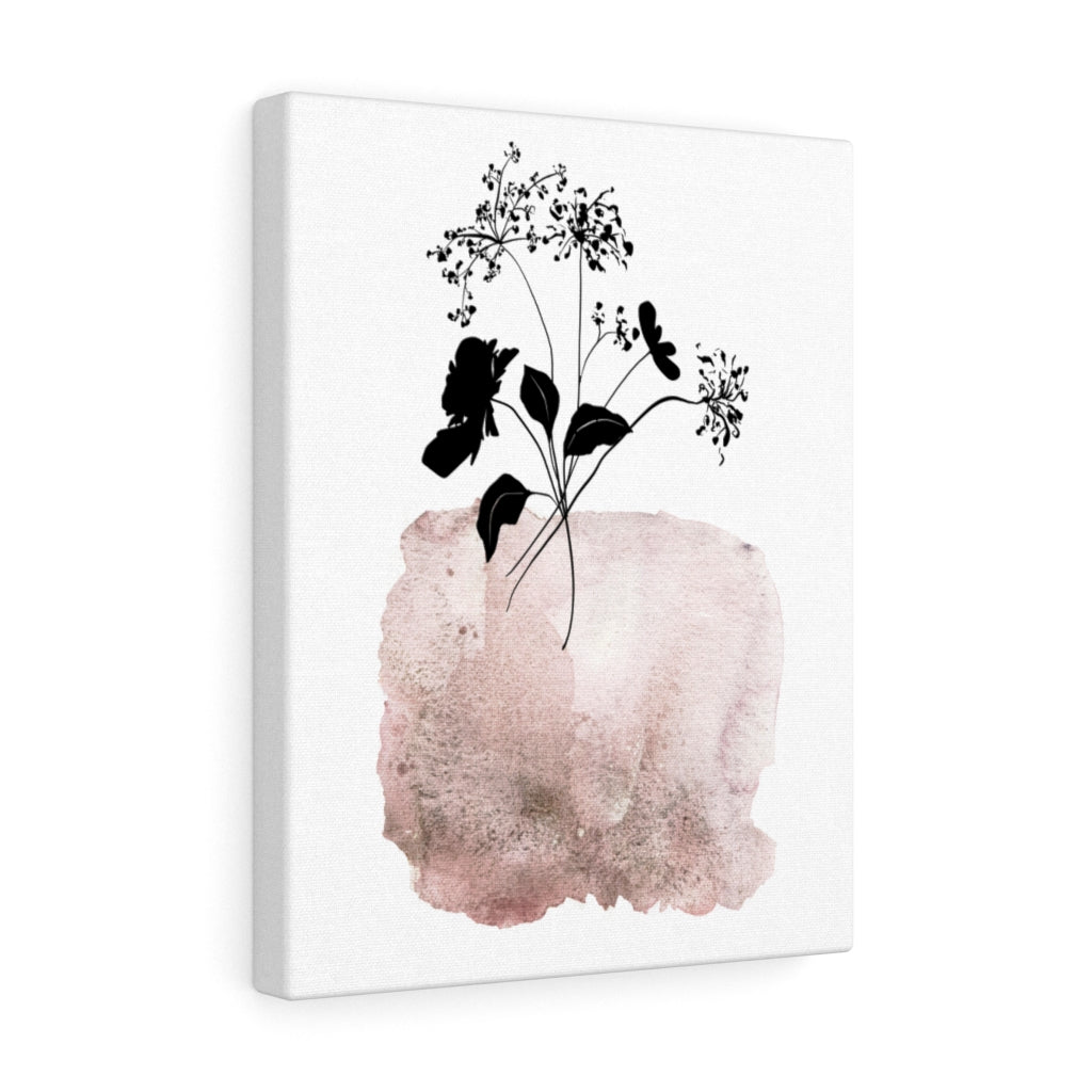 FLORAL WALL CANVAS ART | Bronze Black Leaves