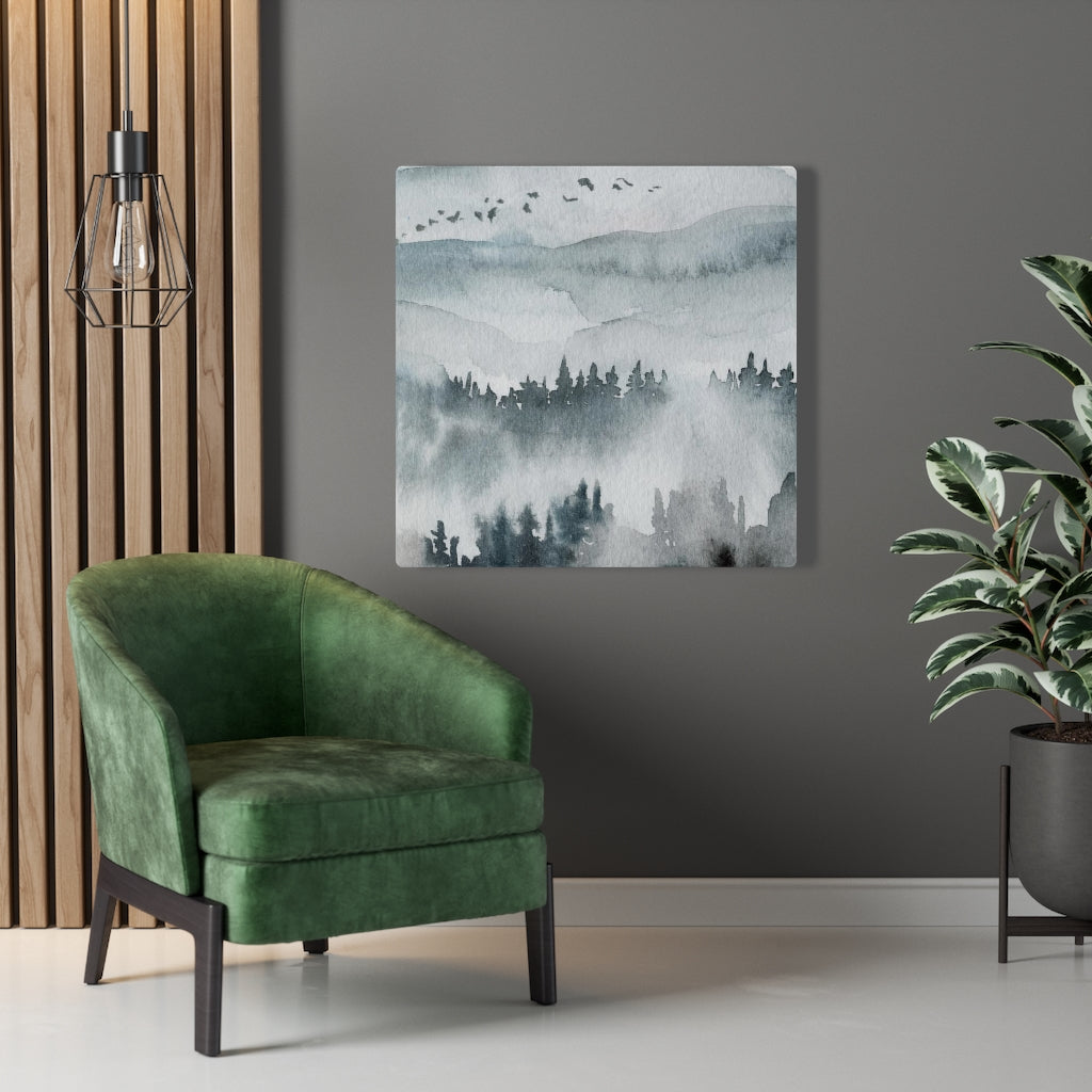 Nature Wall Canvas Art | Gray Woodlands