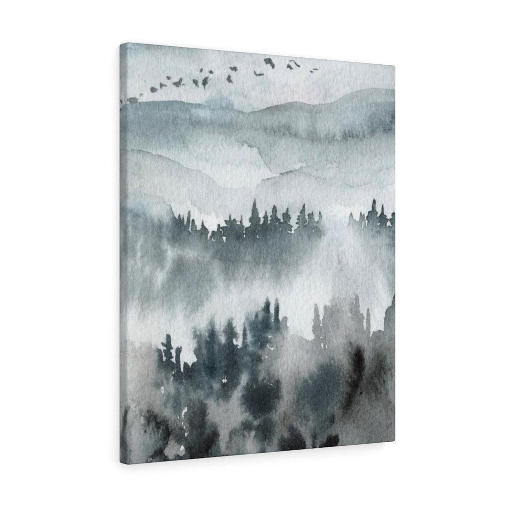Nature Wall Canvas Art | Gray Woodlands