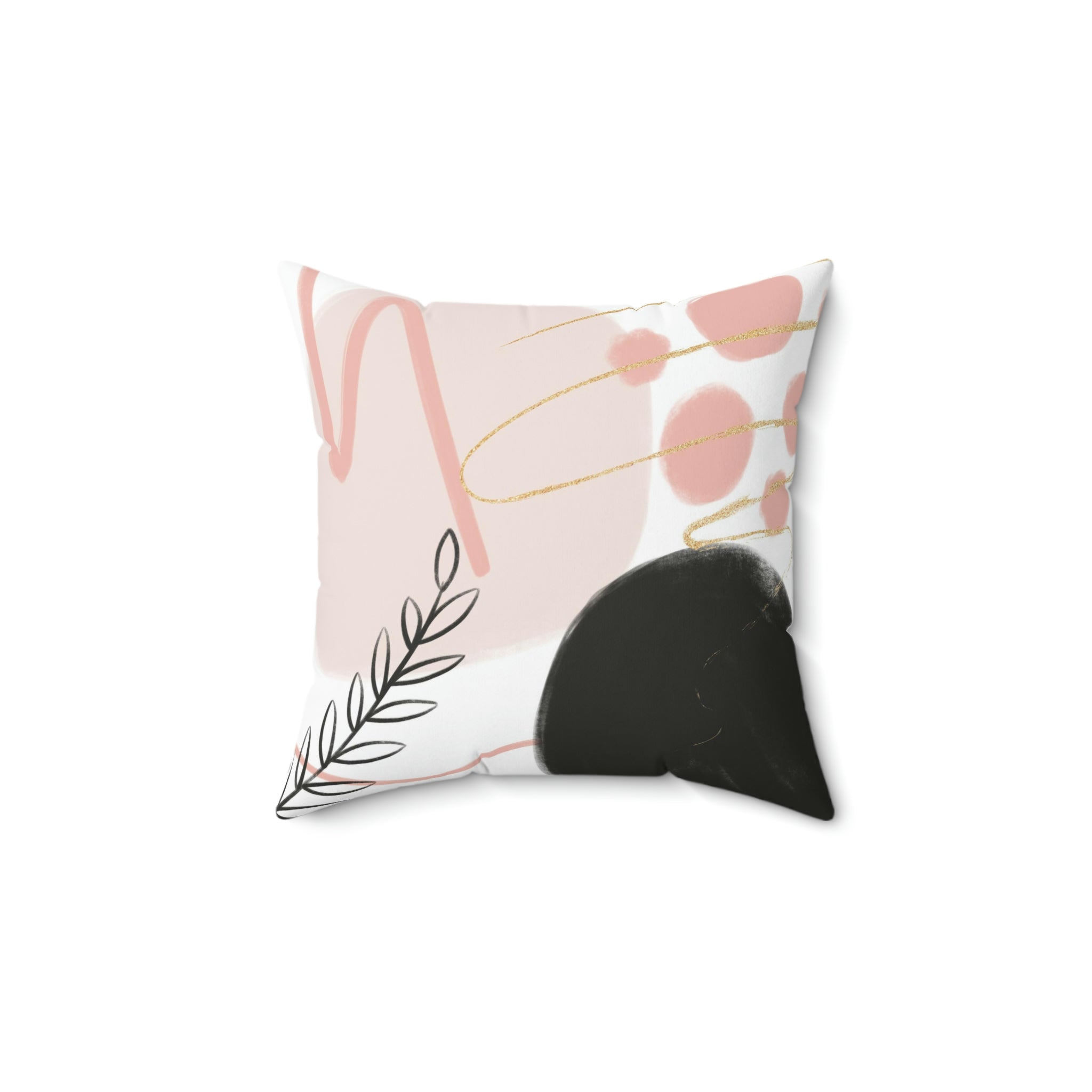 Abstract Pillow Cover | Black Pink Cream