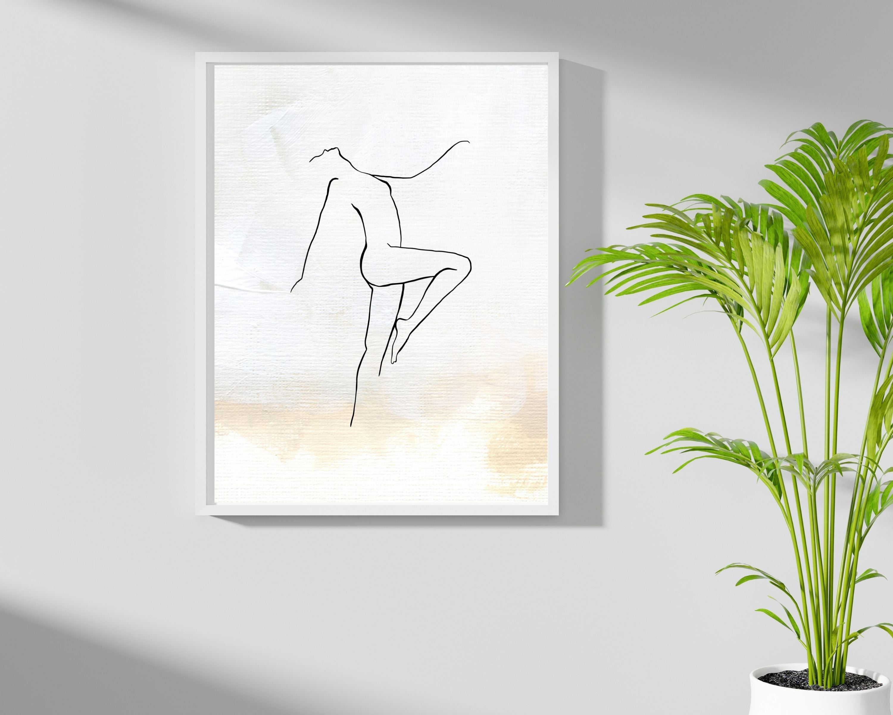 Abstract Terracotta Art Prints | Cream White Woman