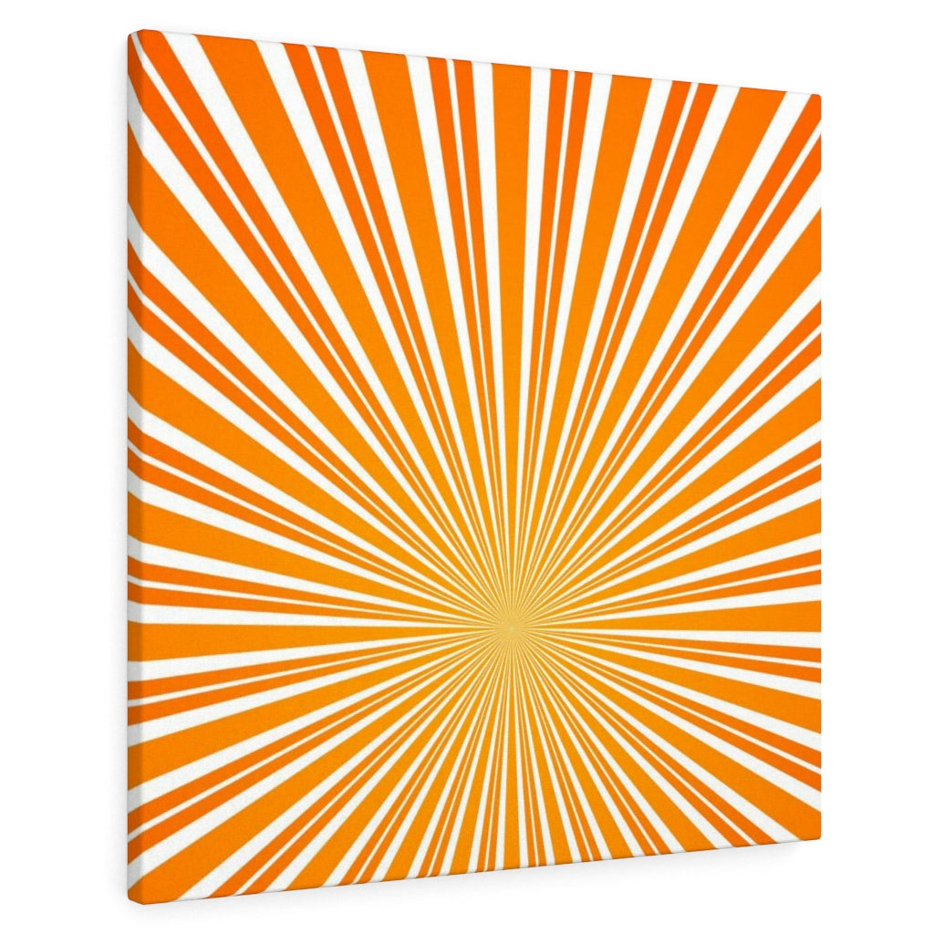 RETRO WALL CANVAS ART | Yellow Orange White