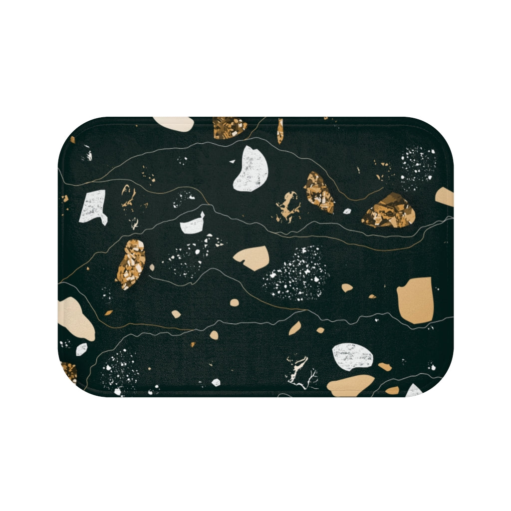 Boho Abstract, Kitchen Bath Mat | Gray Beige White