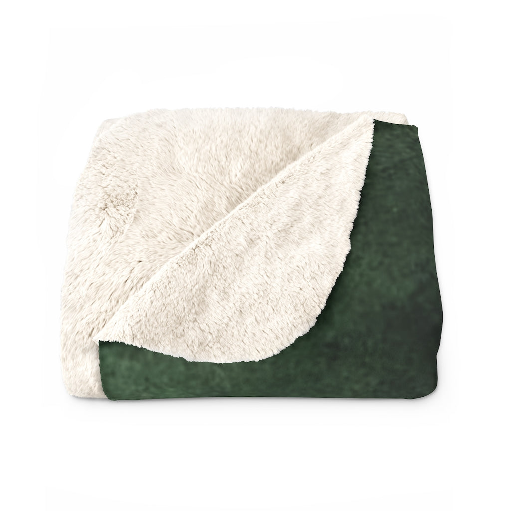 Floral Comfy Blanket | Black Purple Gold White
