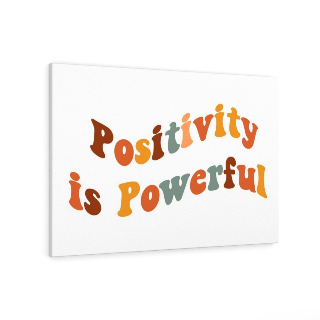 WITH SAYING WALL CANVAS ART | Red Yellow White | Positivity Is Powerful
