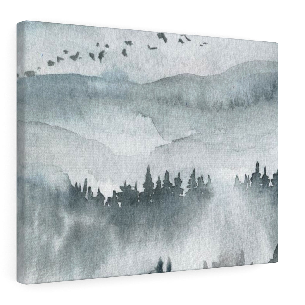 Nature Wall Canvas Art | Gray Woodlands