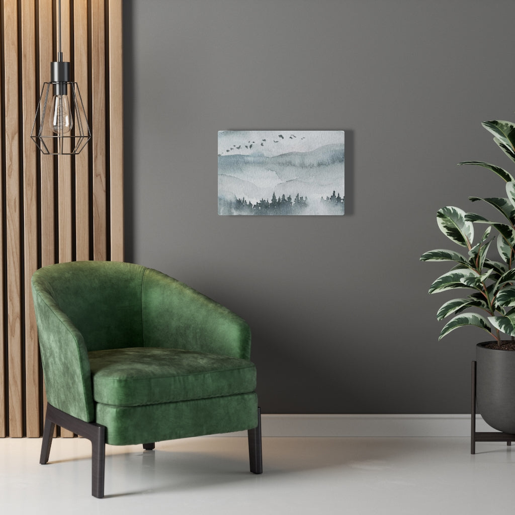 Nature Wall Canvas Art | Gray Woodlands