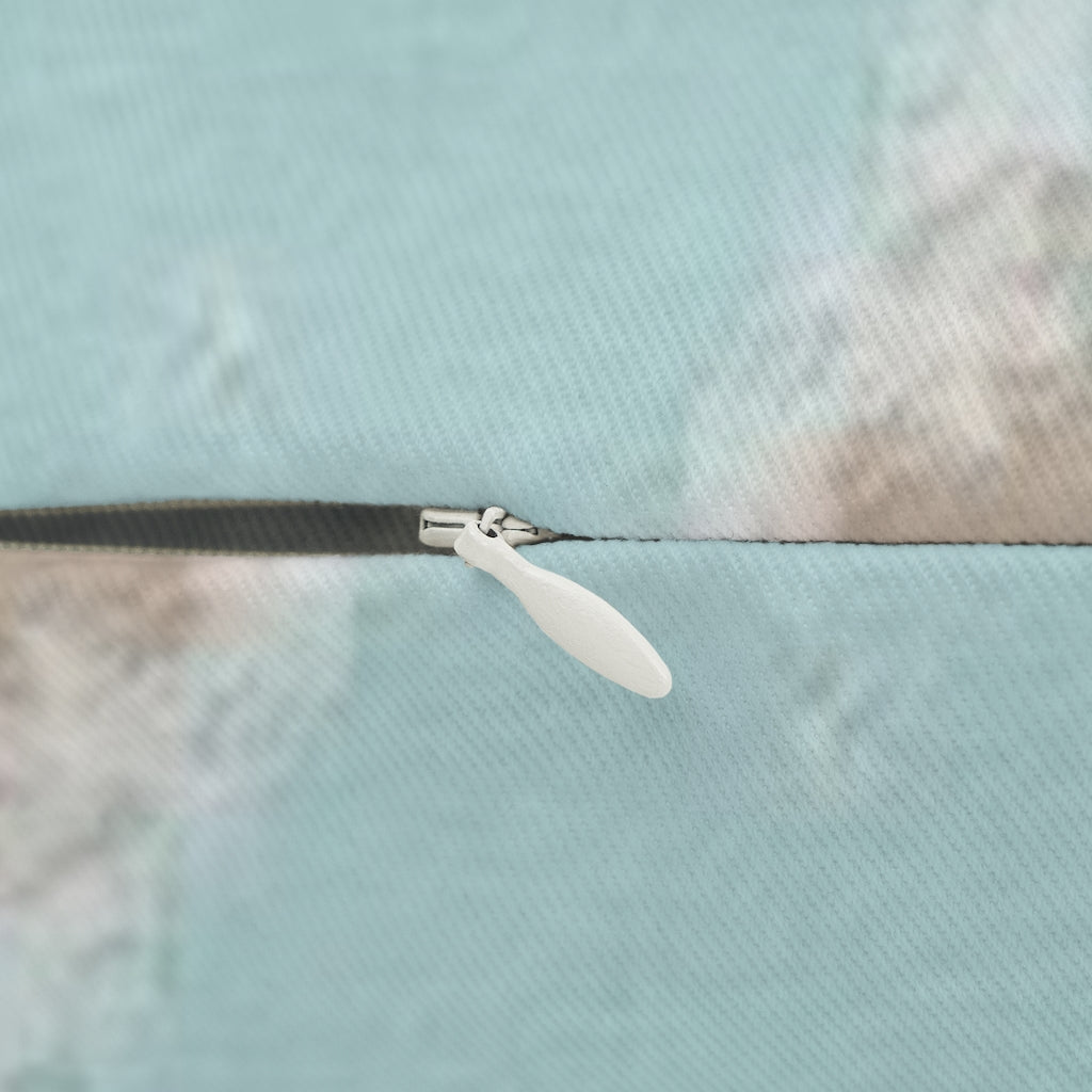 Abstract Boho Lumbar Pillow | Mint Green Beige Brown