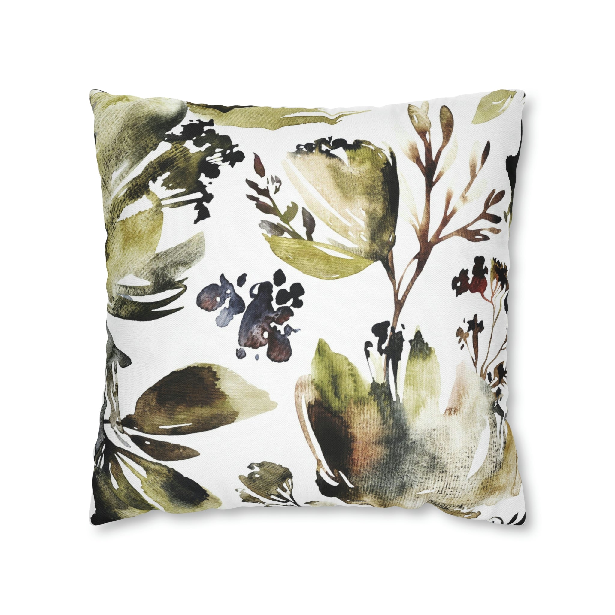 Floral Pillow Cover | Sage Green Abstract Botanical