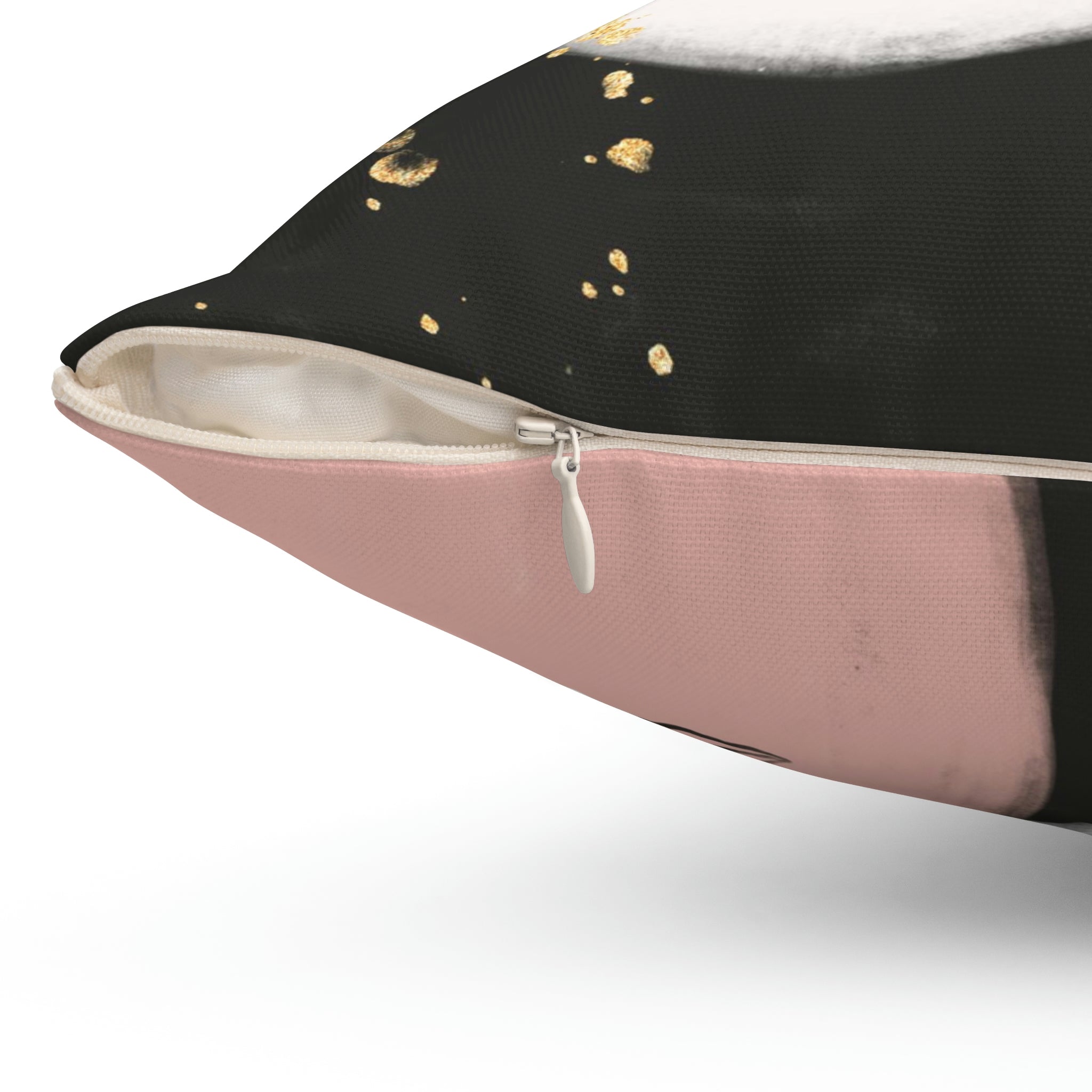Abstract Pillow Cover | Black Pink Cream
