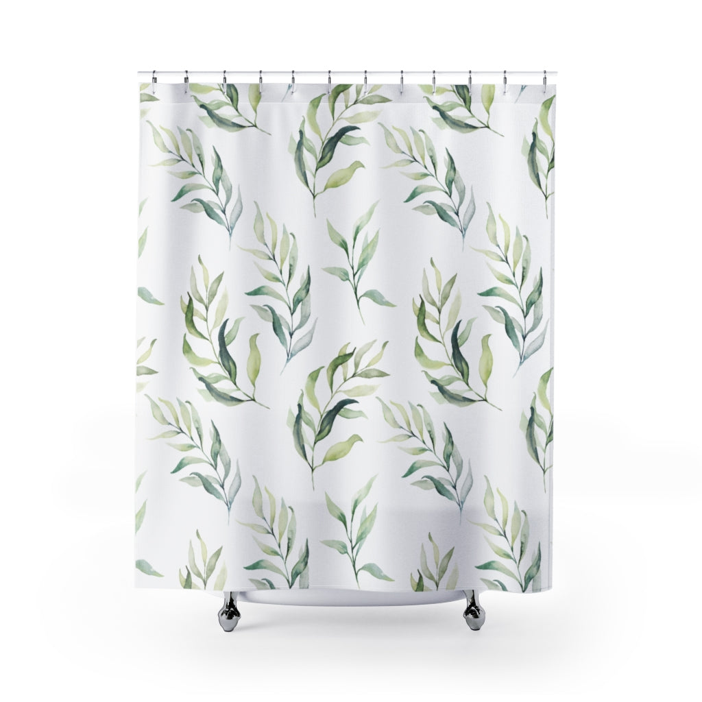 modern boho fabric shower curtain