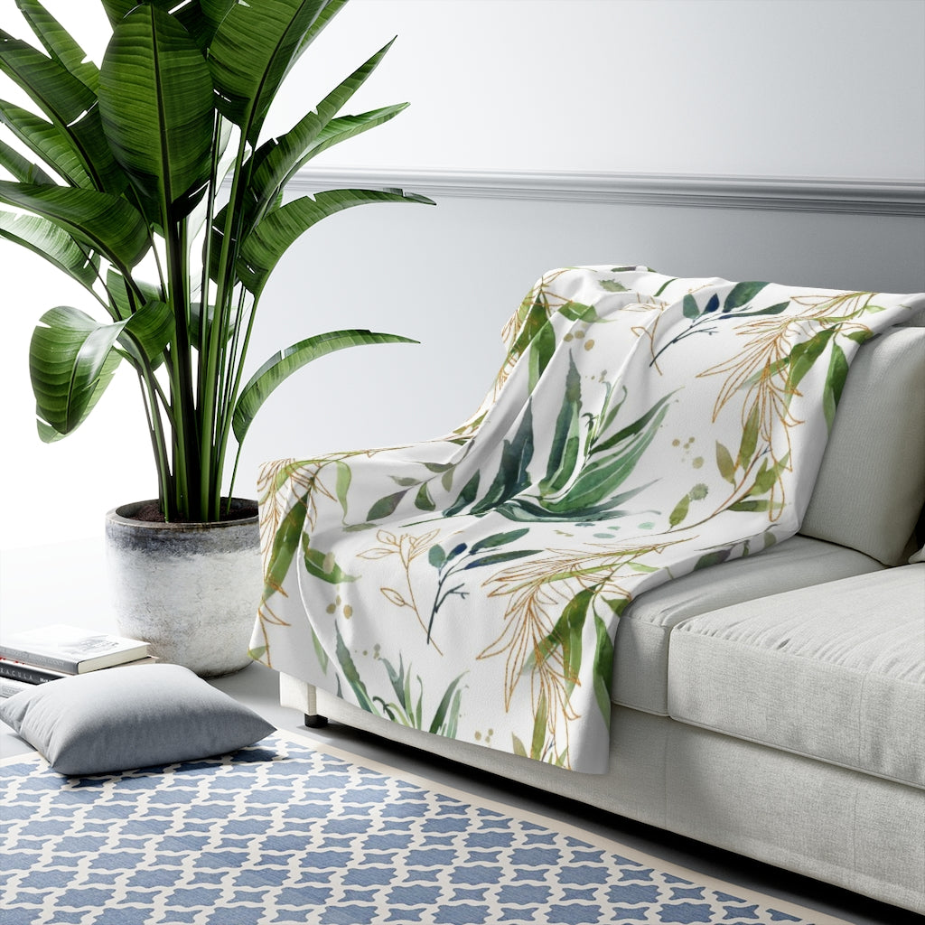 sherpa fleece throw blanket