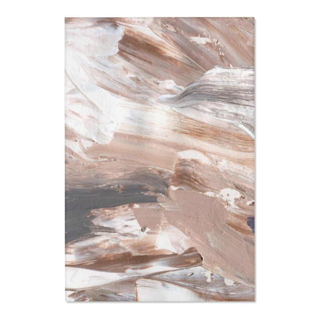 Abstract Area Rug | Gray White Beige