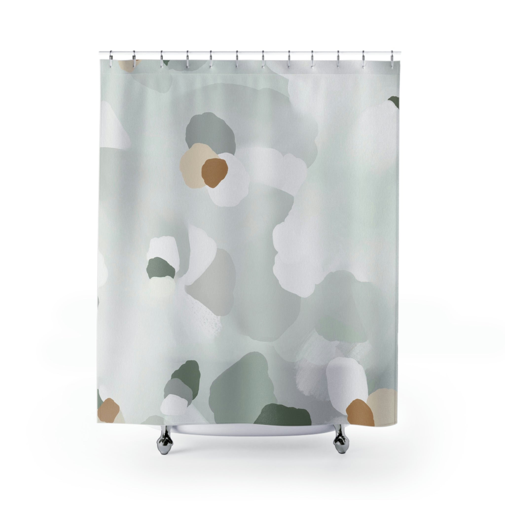 modern boho fabric shower curtain