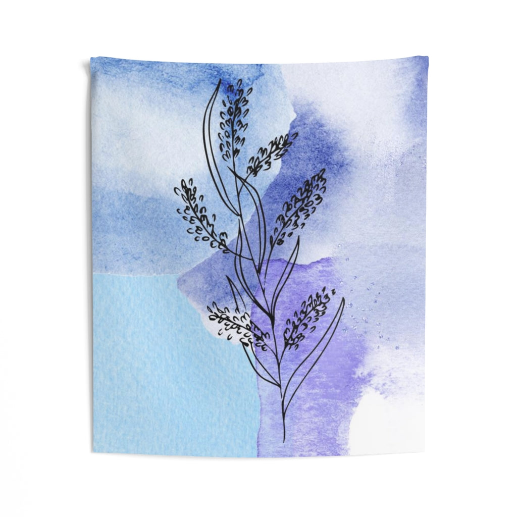 Floral Tapestry | Lavender Sky Blue White